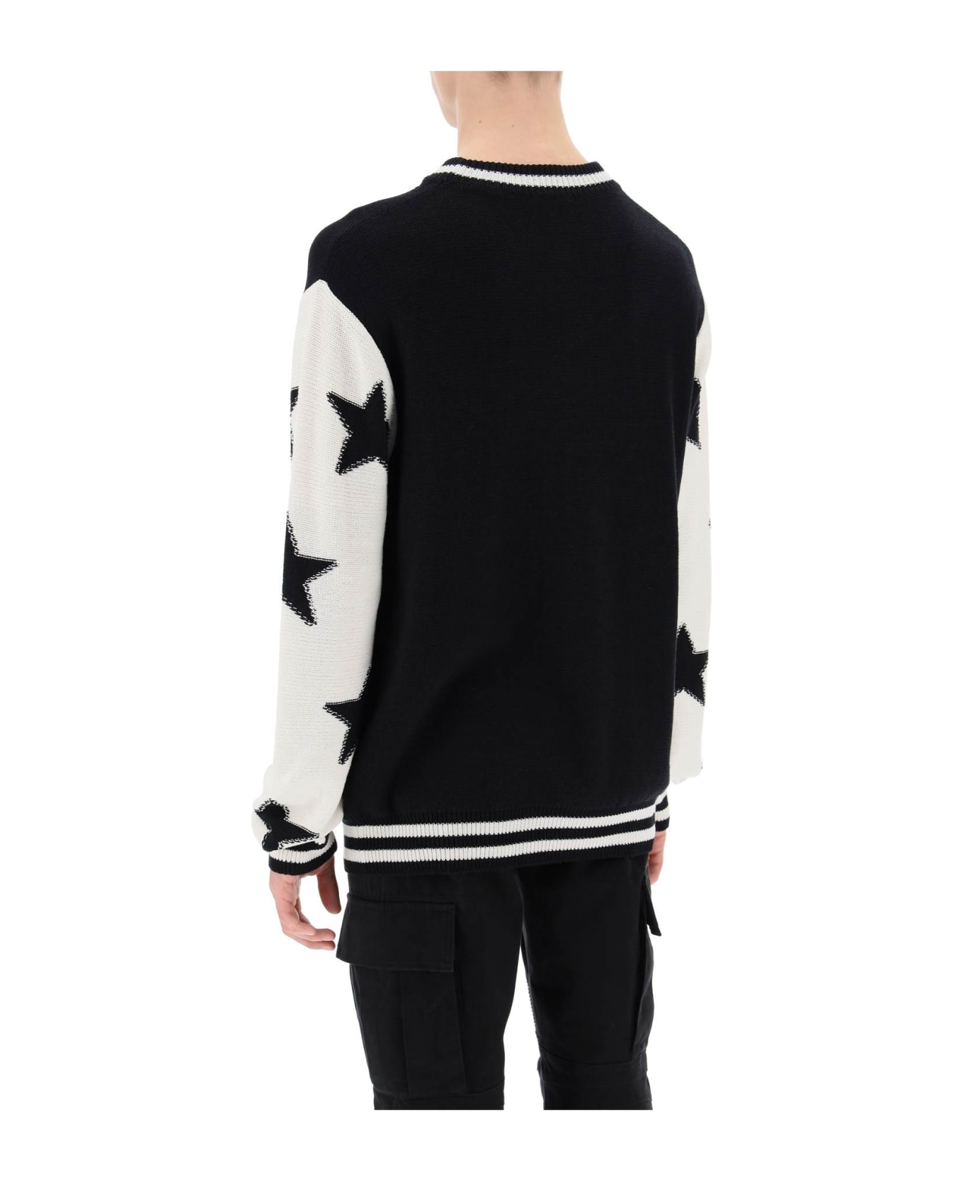 Balmain Sweater With Star Motif - NOIR NATUREL (Black)