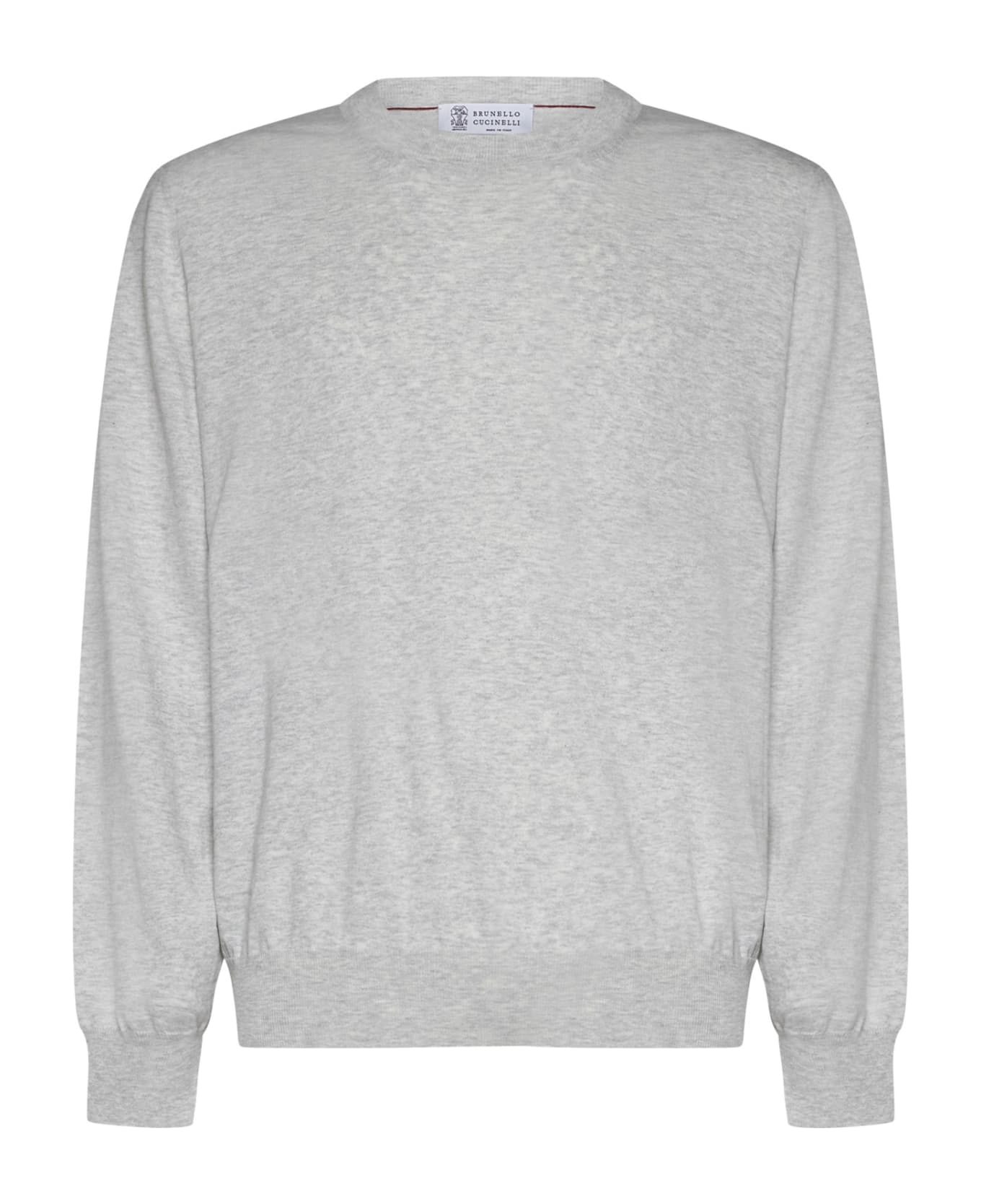 Brunello Cucinelli Cotton Jersey Sweater - Fog