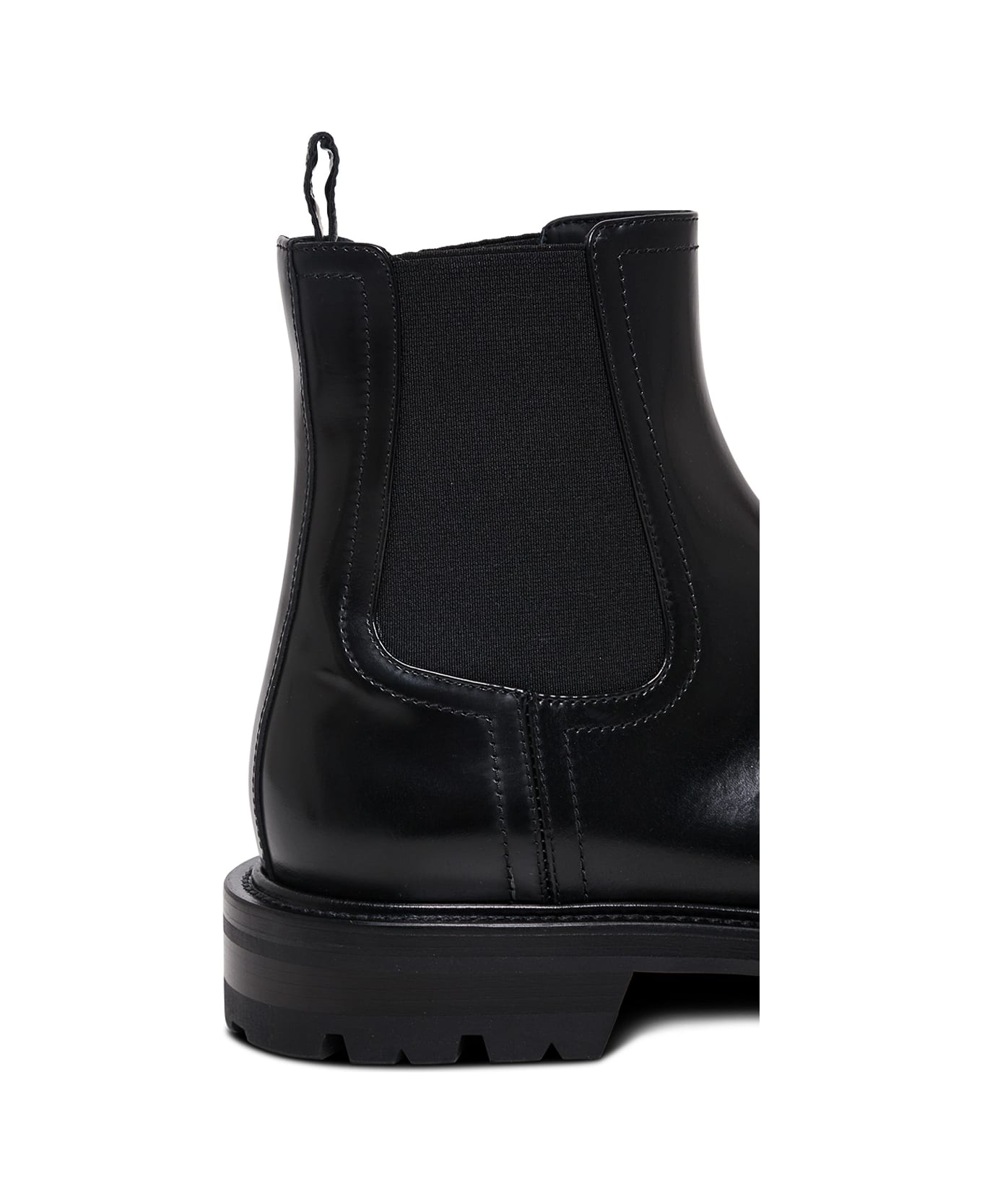 Alexander McQueen Man's Black Leather Ankle Boots - Black