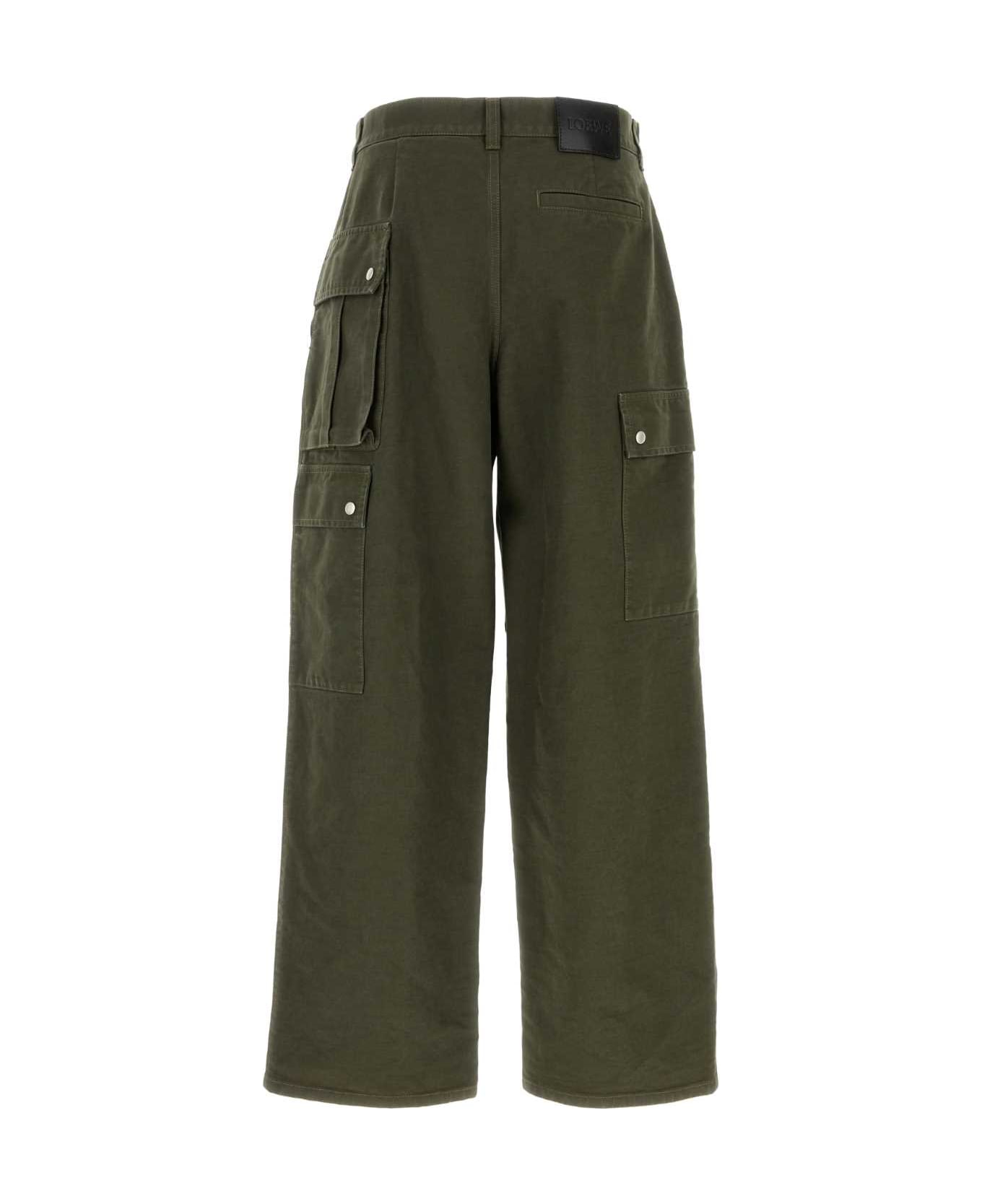 Loewe Khaki Cotton Cargo Pant - KHAKIGREEN