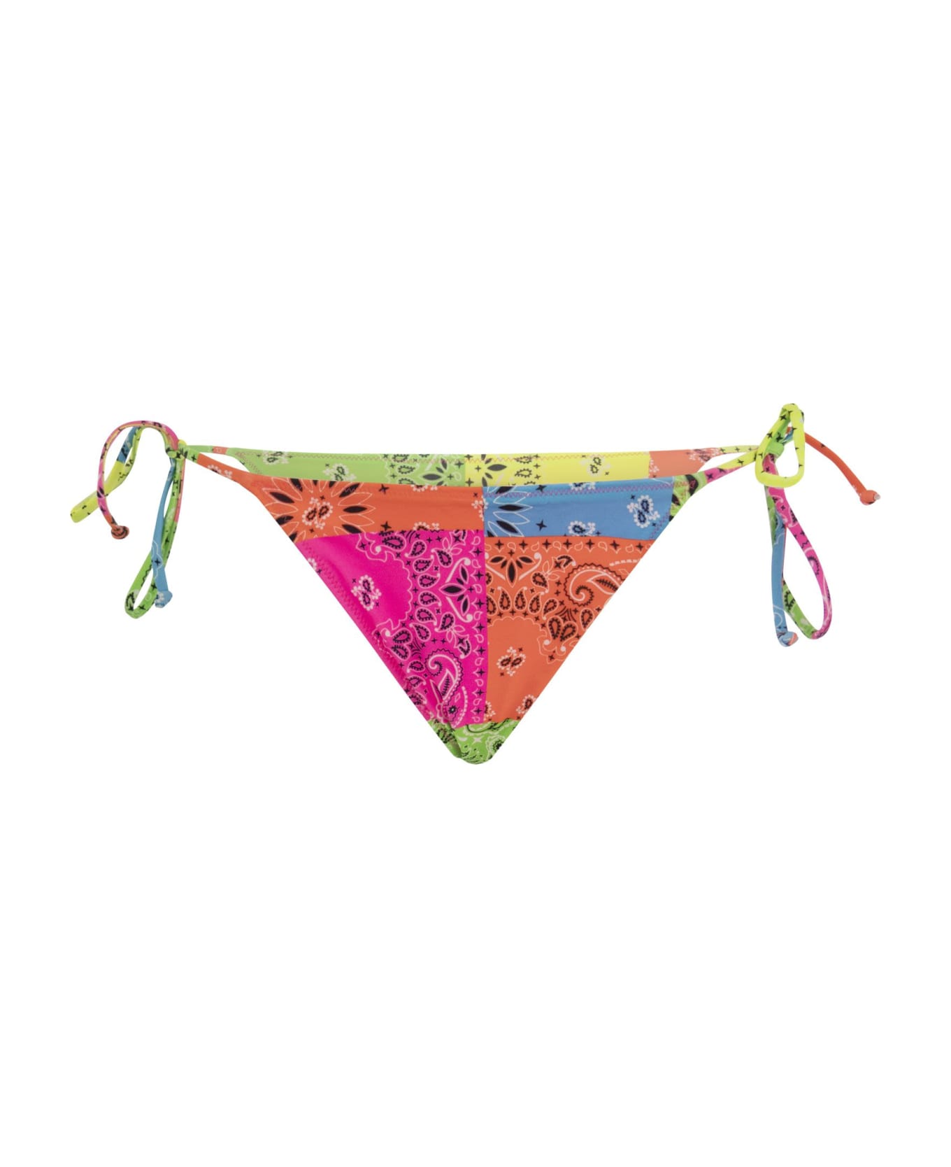 MC2 Saint Barth Bandana Patterned Swim Briefs With Ties - Multicolor
