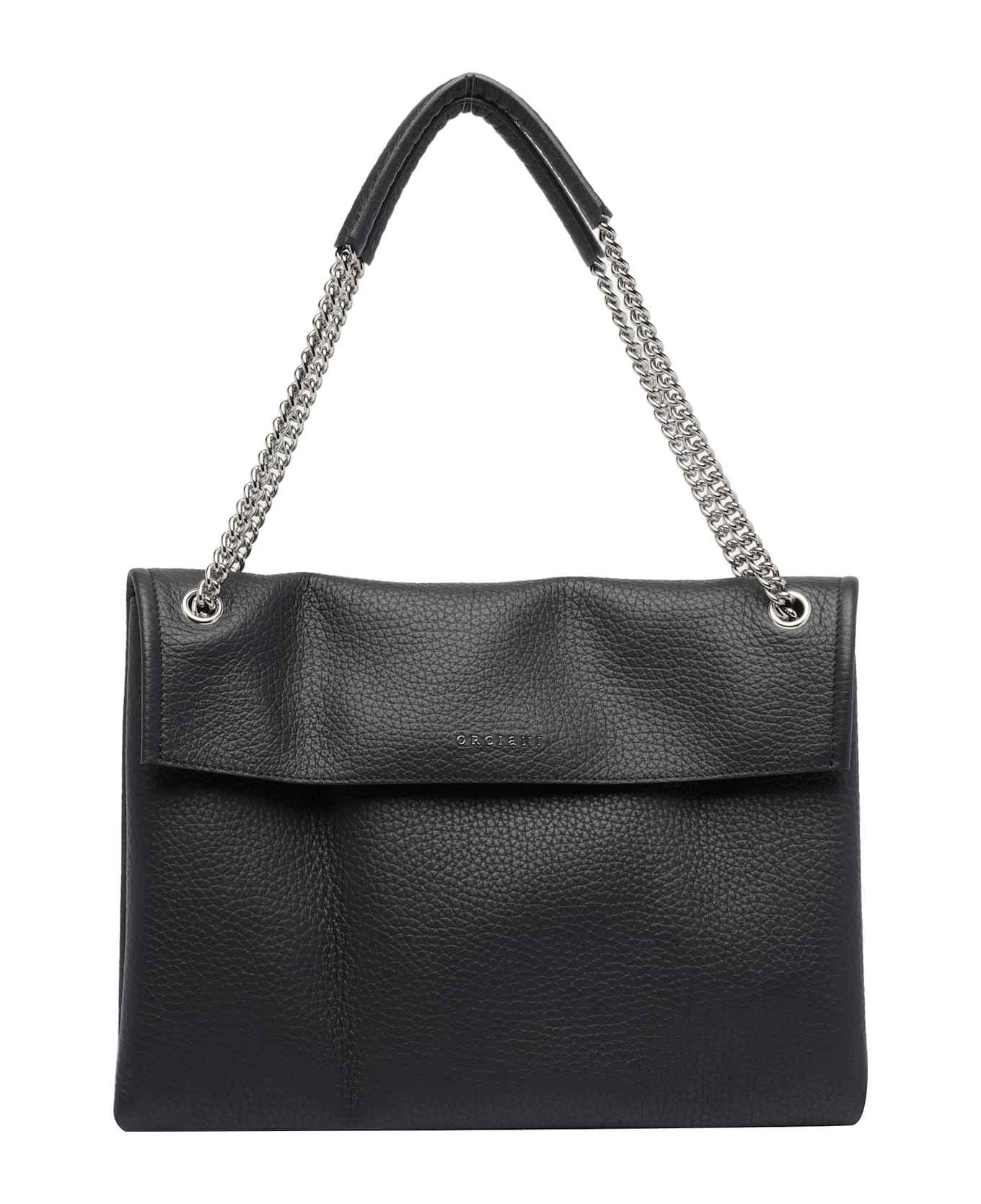 Orciani Logo Shoulder Bag - Black