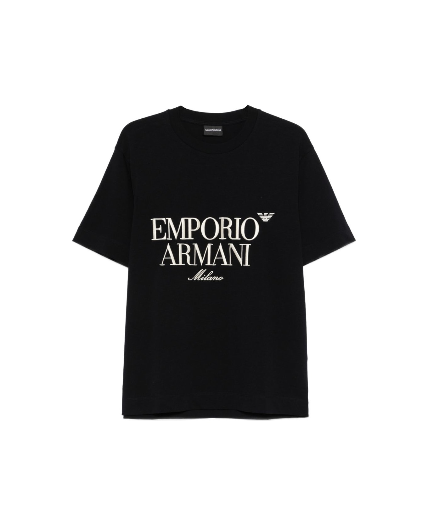 Emporio Armani Logo Cotton T-shirt - Blue