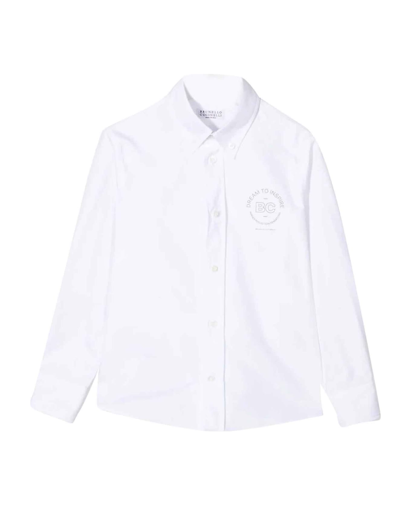 Brunello Cucinelli White Shirt Boy - Bianco