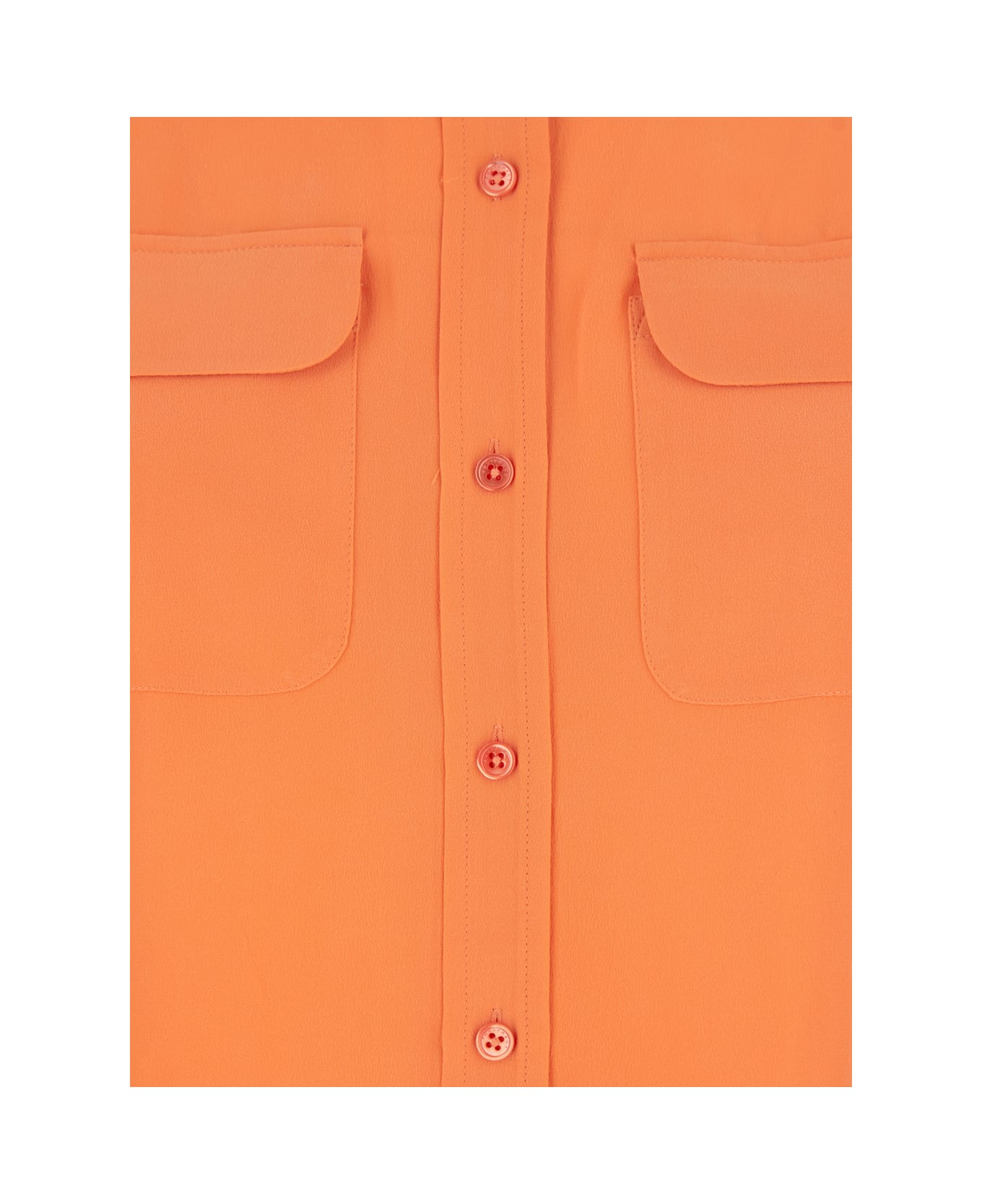 Equipment 
signature
 Orange Shirt With Pointed Collar In Silk Woman - Orange