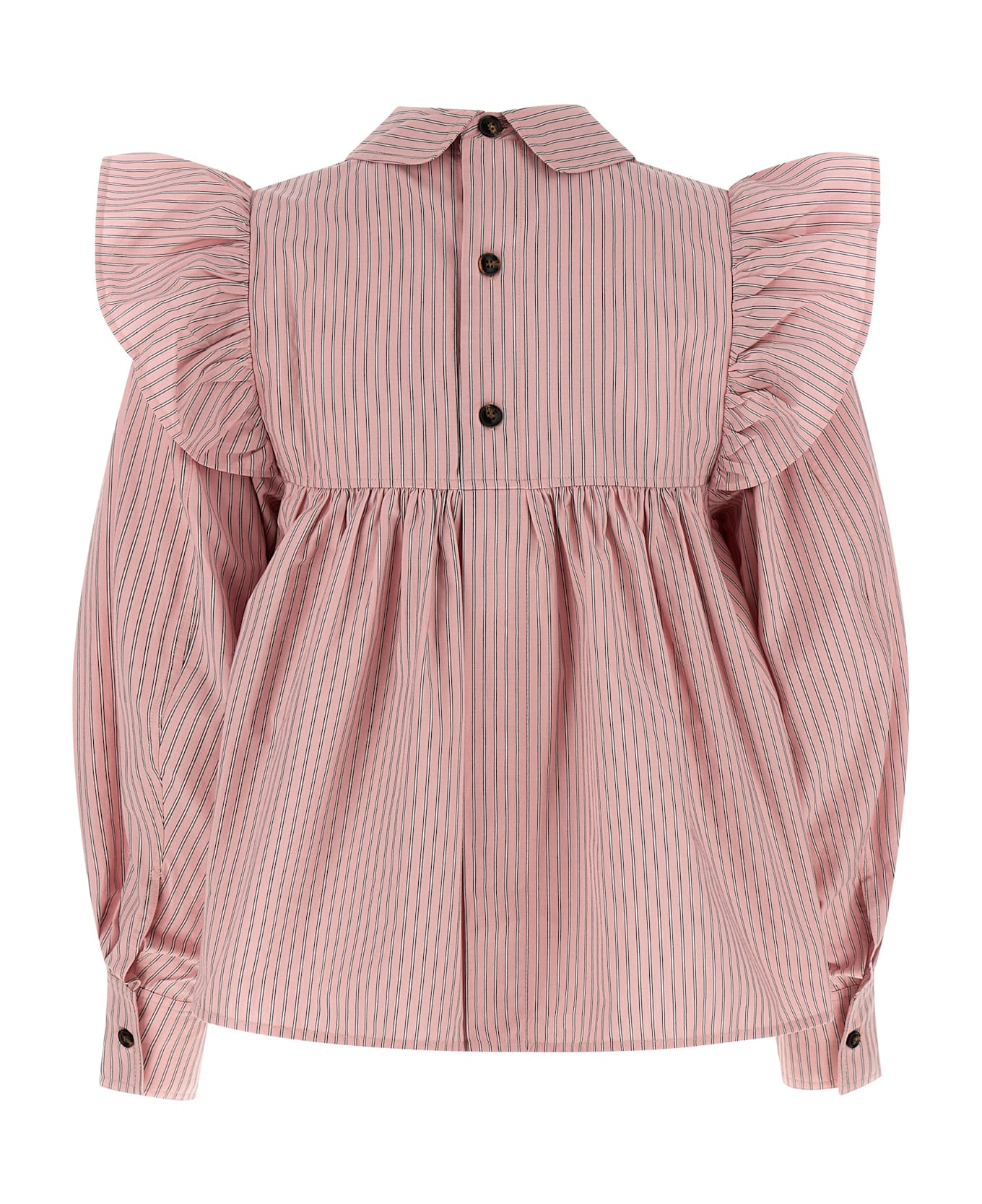 Ganni Striped Blouse - Pink