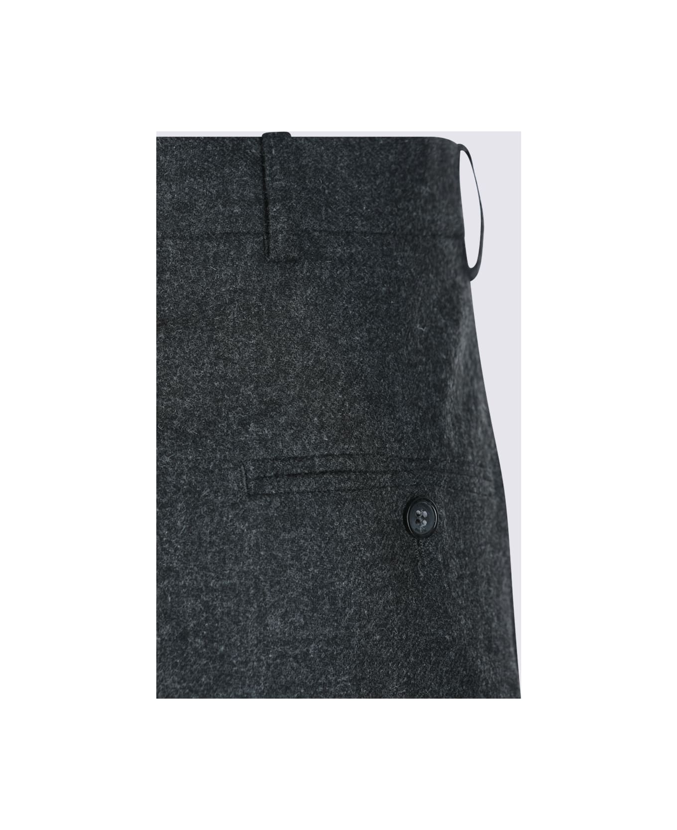 Totême Grey Viscose Pants - CHARCOAL MELANGE