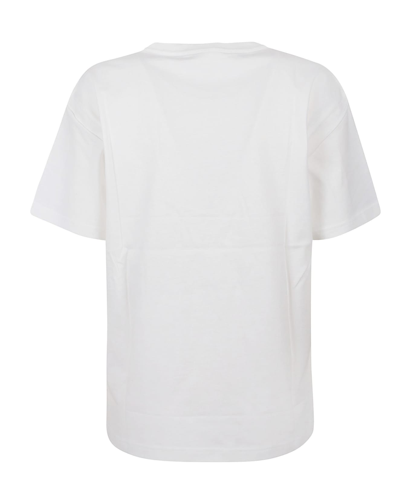 T by Alexander Wang Puff Logo Bound Neck Essential T-shirt - White Tシャツ