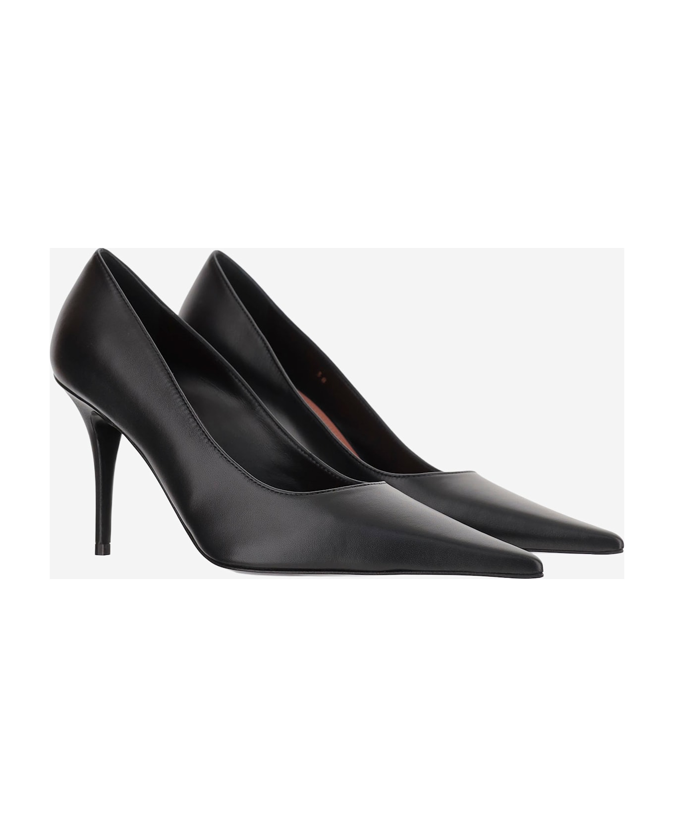 Amina Muaddi Barbara Pump Nappa Leather Pumps - Black