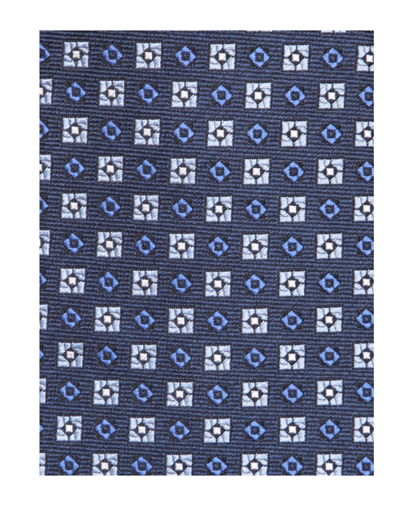 Kiton Blue/light Blue Patterned Tie - Blue