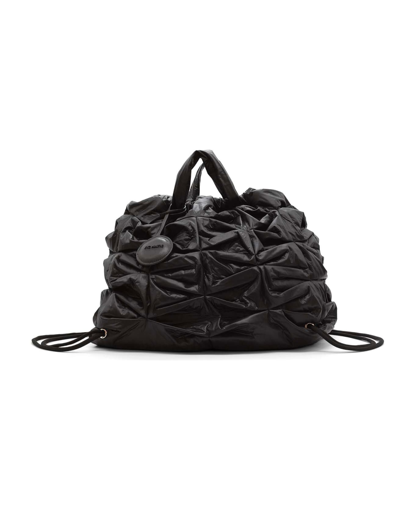 Vic Matié Large Black Nylon Handbag - BLACK