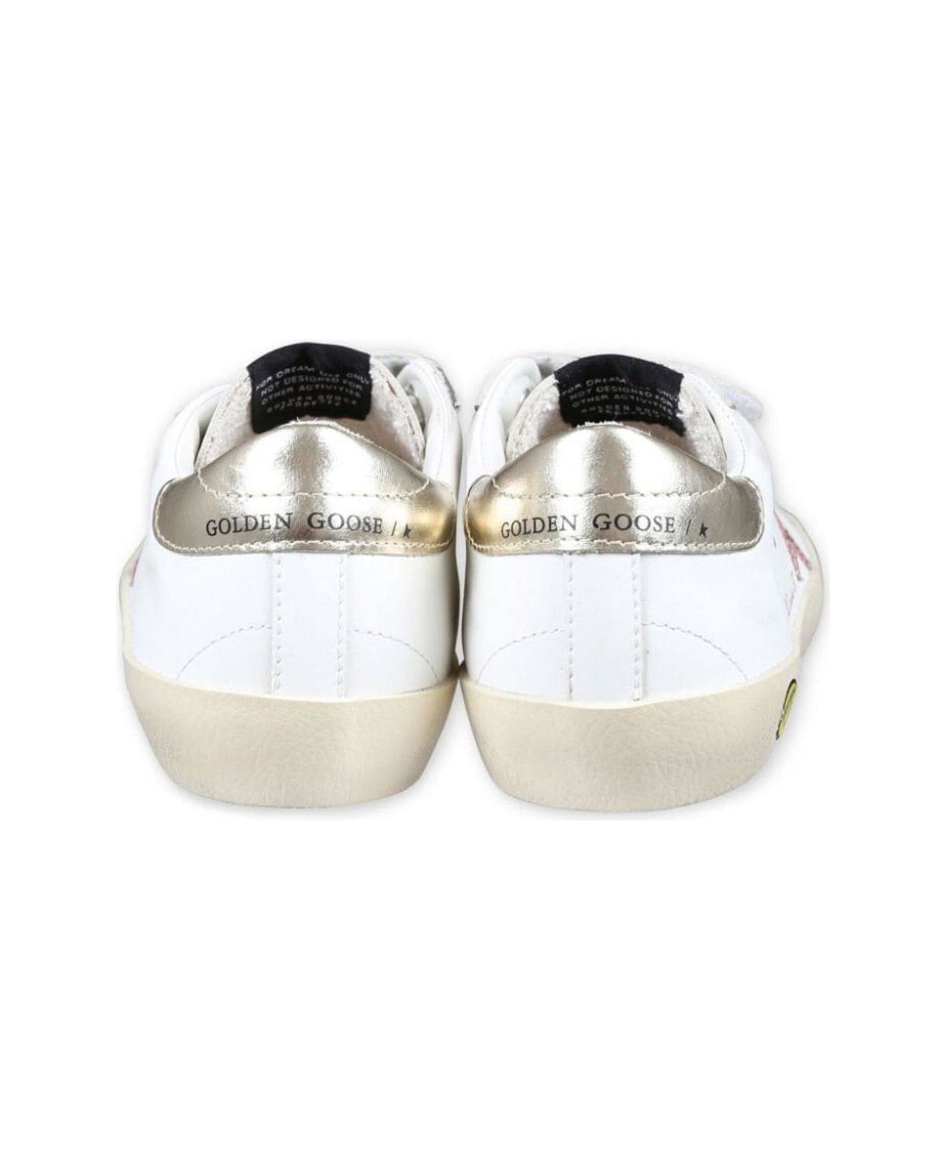 Golden Goose Young Old School Sneakers - White Peach Platinum