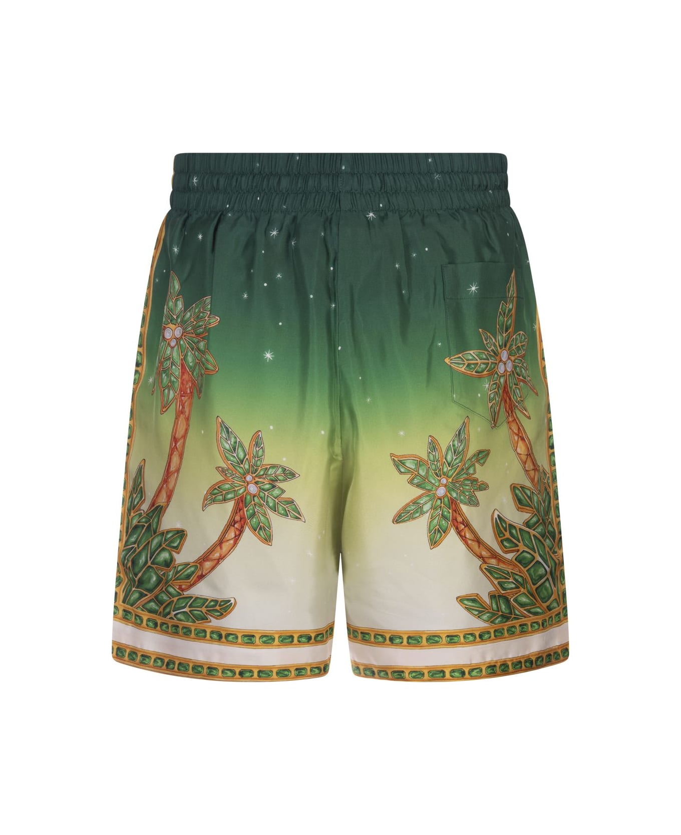 Casablanca Joyaux D'afrique Silk Shorts - Green ショートパンツ