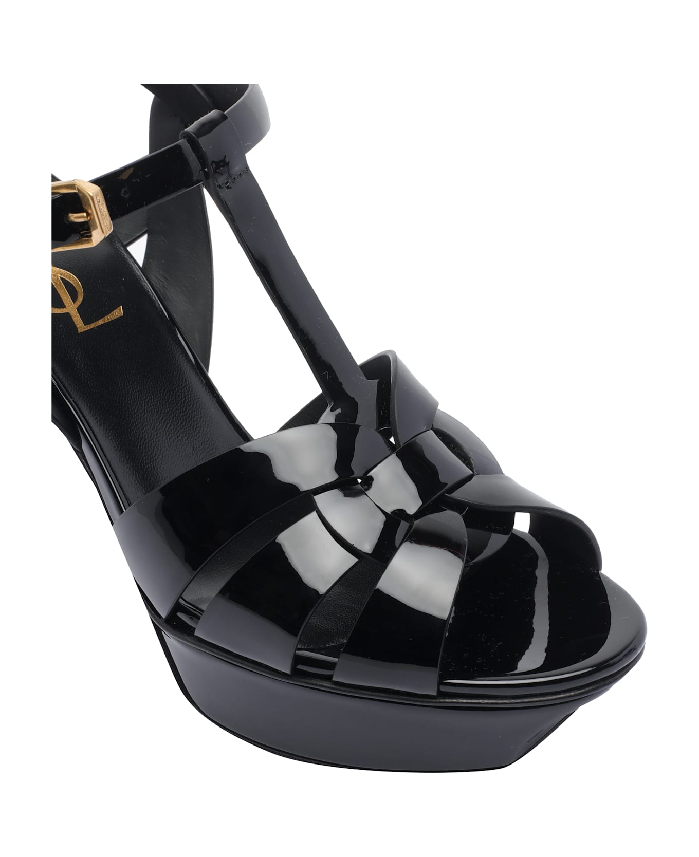 Saint Laurent Tribute Plateau Sandals - Black