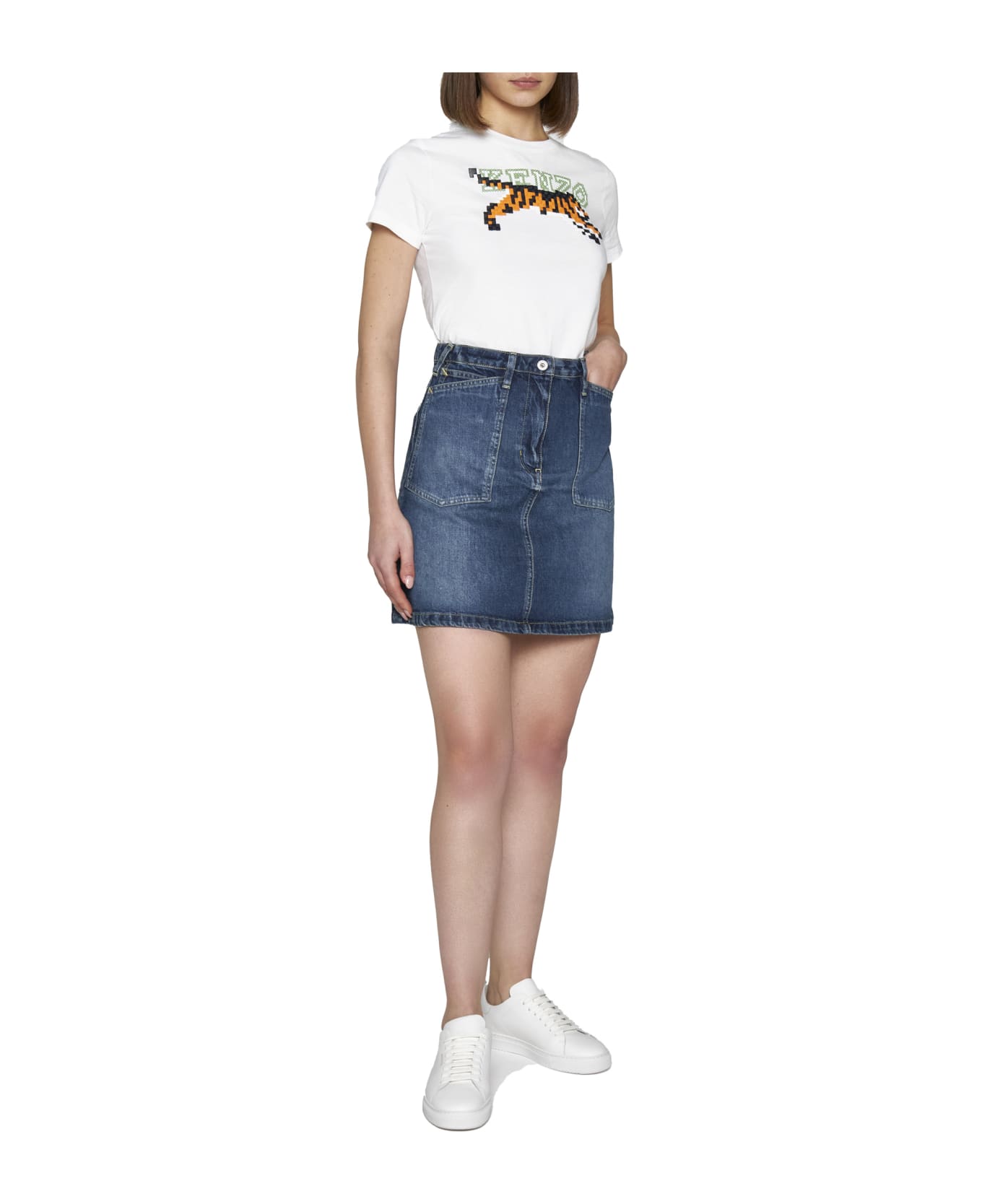 Kenzo Denim Mini Skirt - Denim
