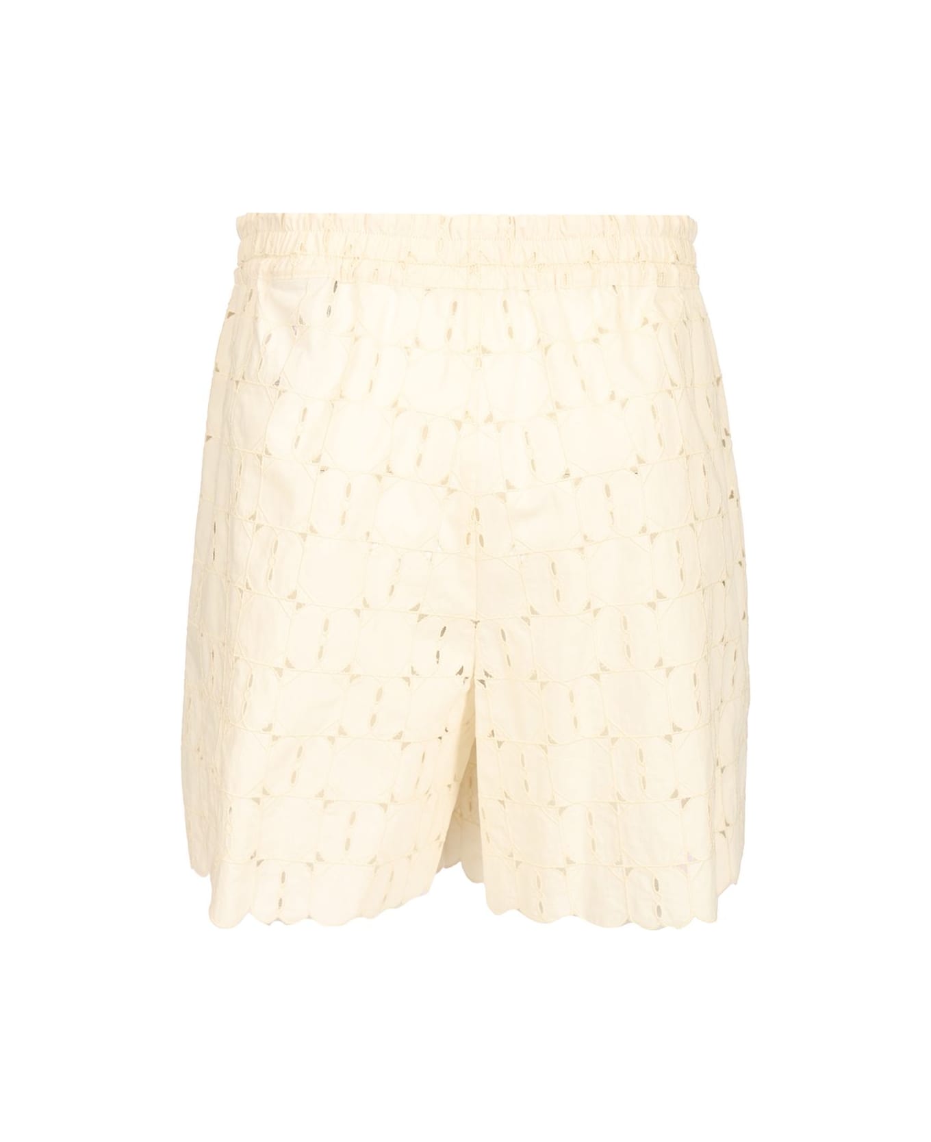 Moncler Lace Shorts - White