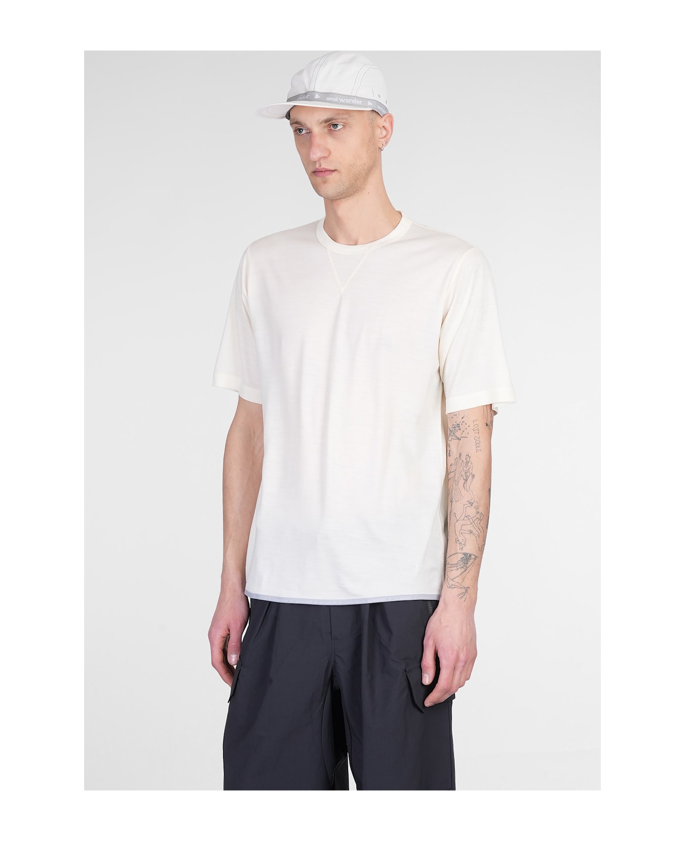And Wander T-shirt In Beige Wool - beige