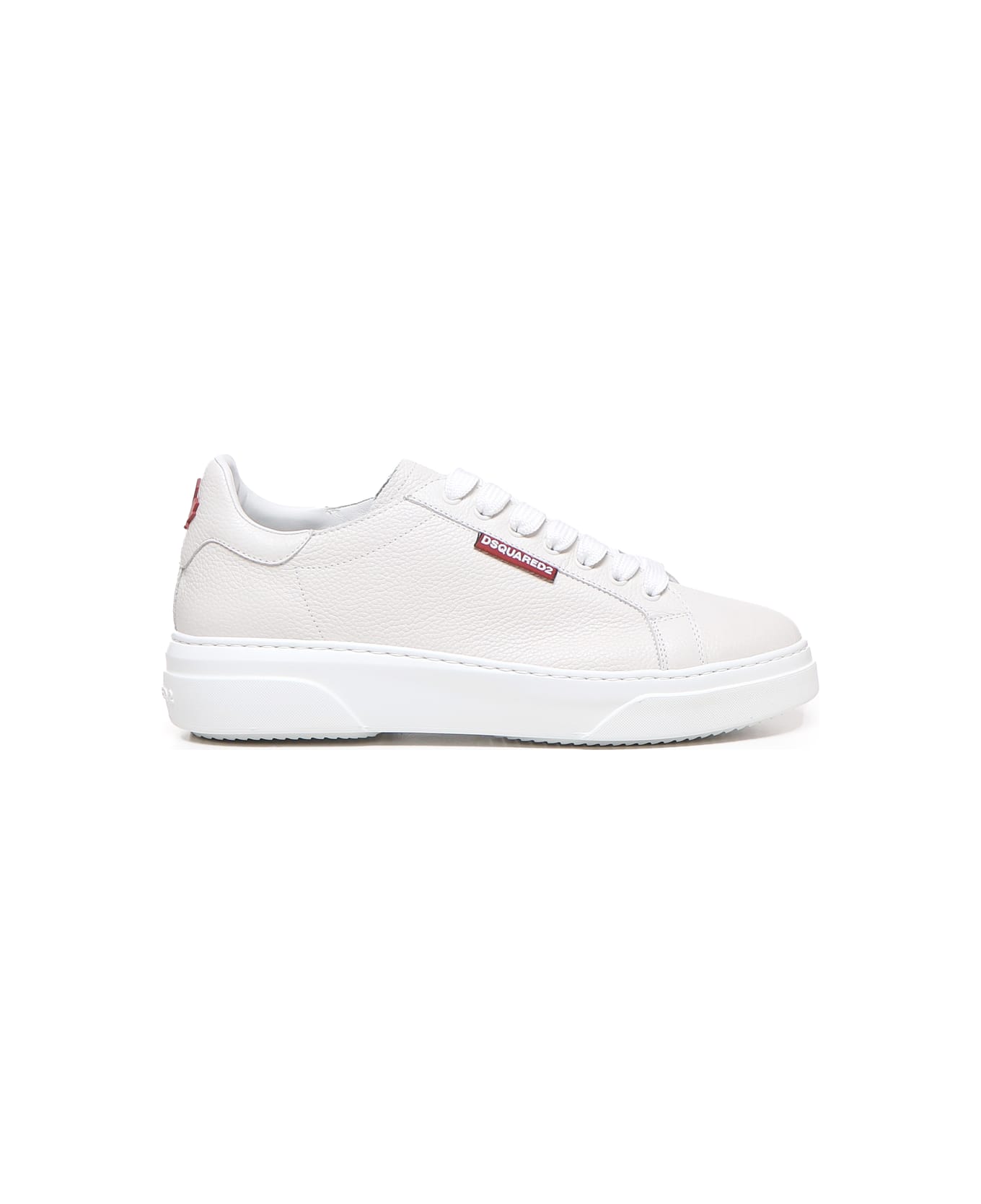 Dsquared2 Leather Shoes With Logo - White