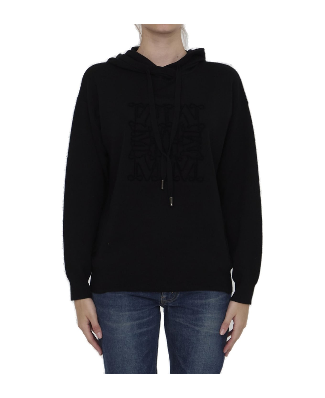 Max Mara Pamir Drawstring Hoodie - BLACK