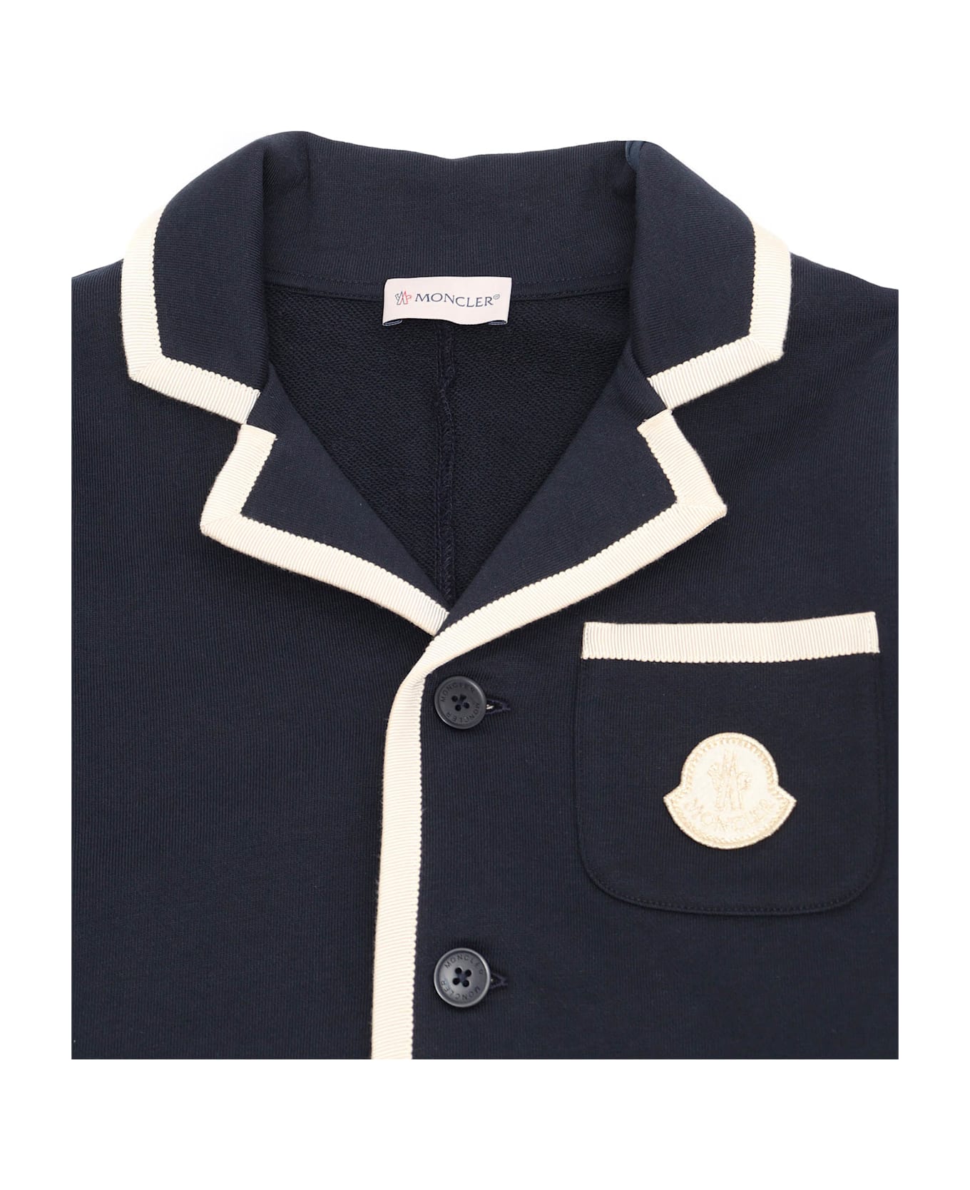 Moncler Zip Up Cardigan - BLUE