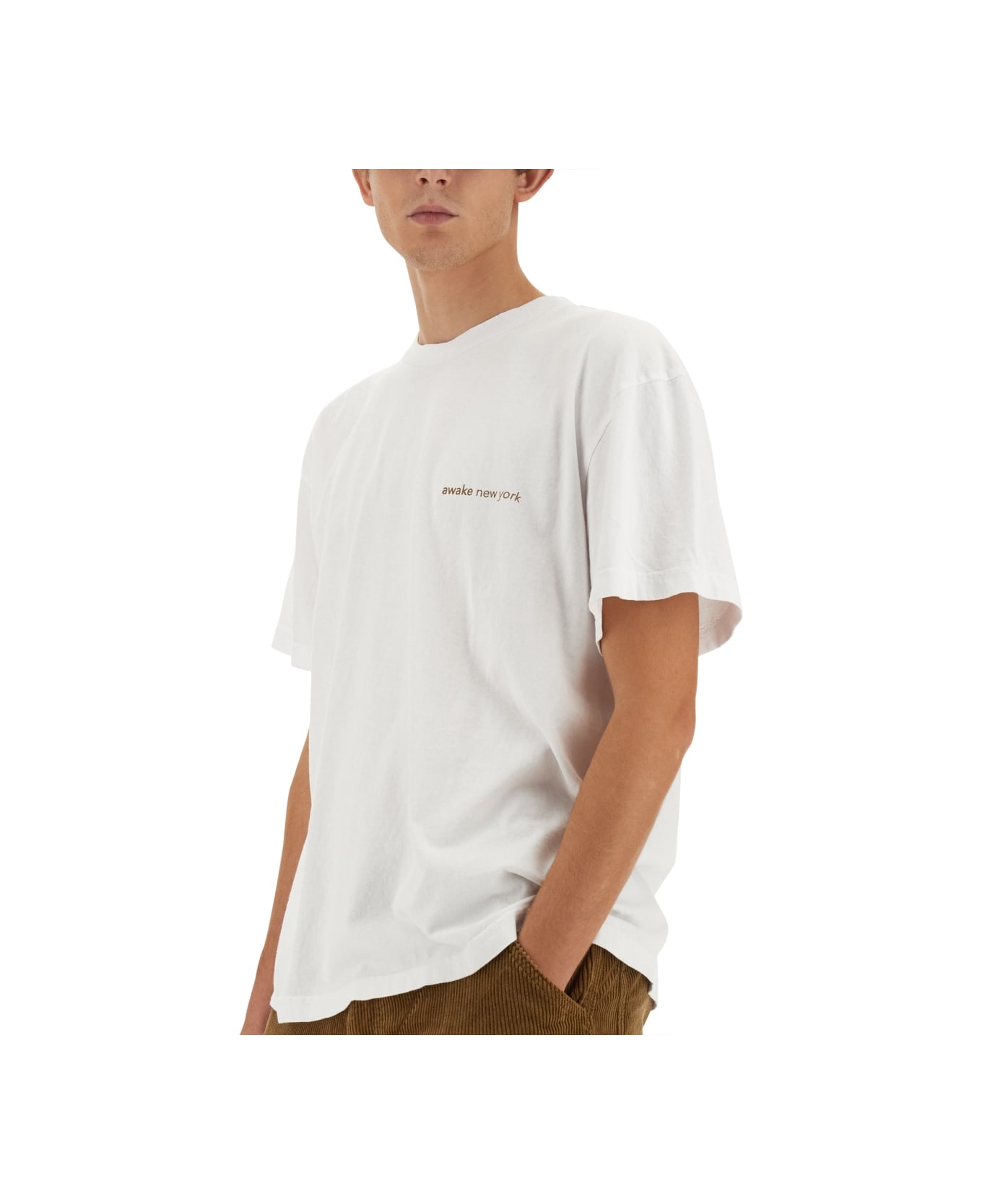 Awake NY T-shirt With Logo - WHITE