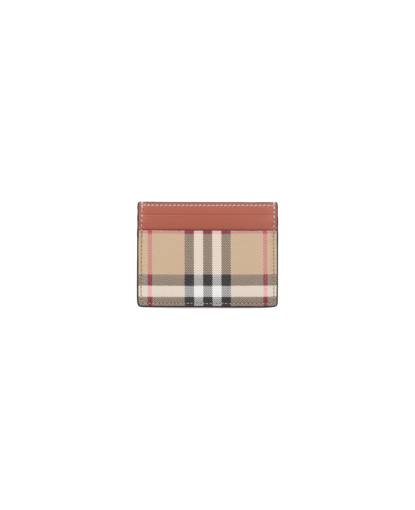 Burberry 
check
 Card Holder - VNTGCHKBRIARBROWN