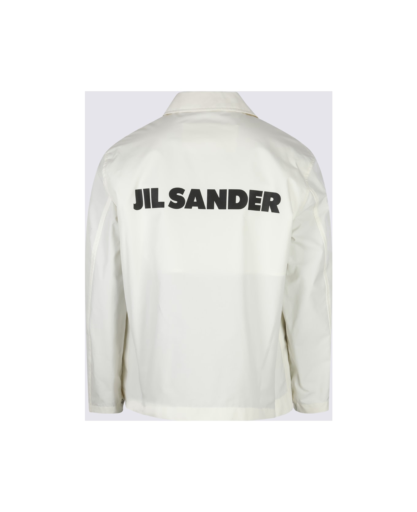Jil Sander White Cotton Casual Jacket - Beige