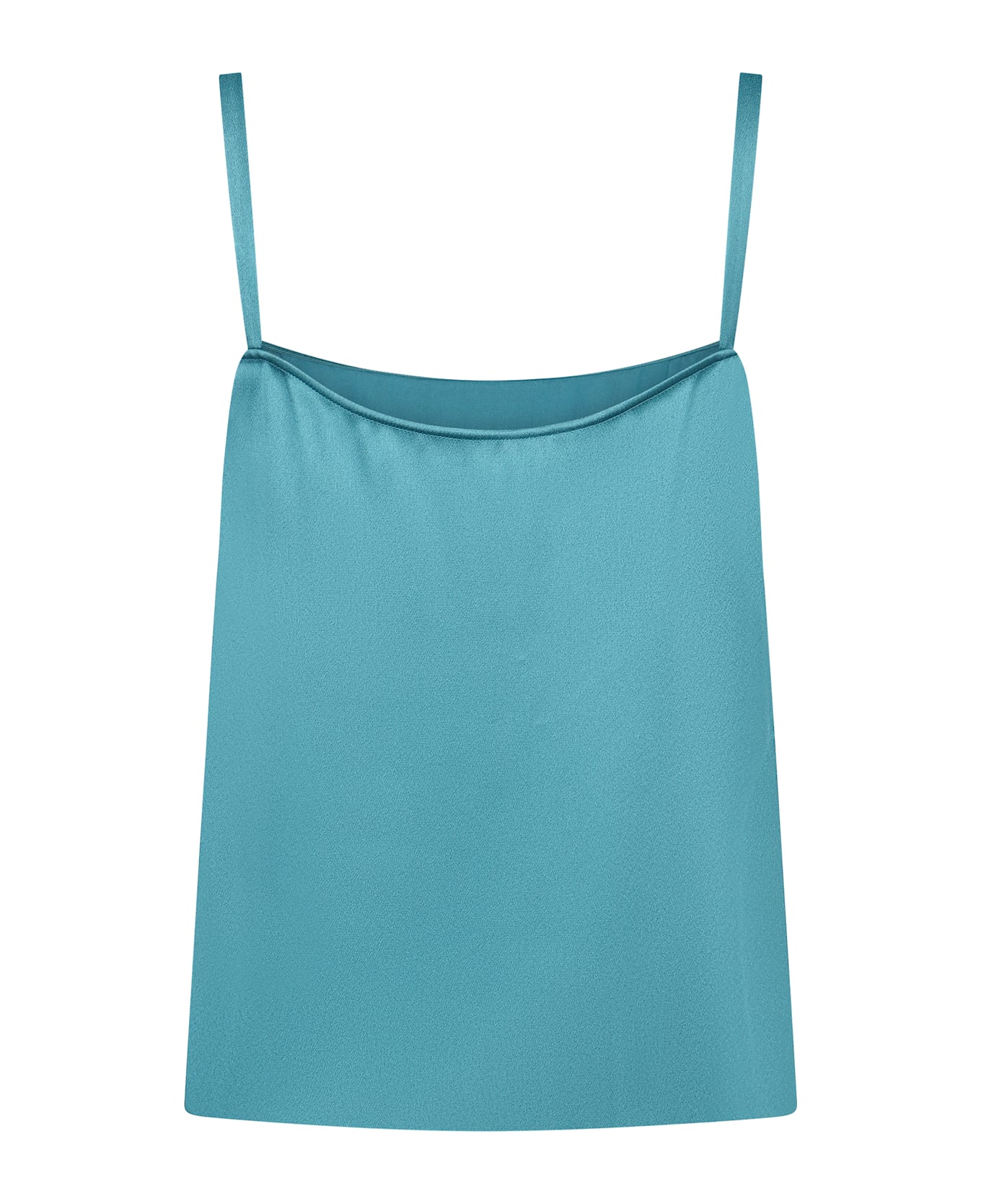 Alberta Ferretti Satin Tank Top - Light Blue