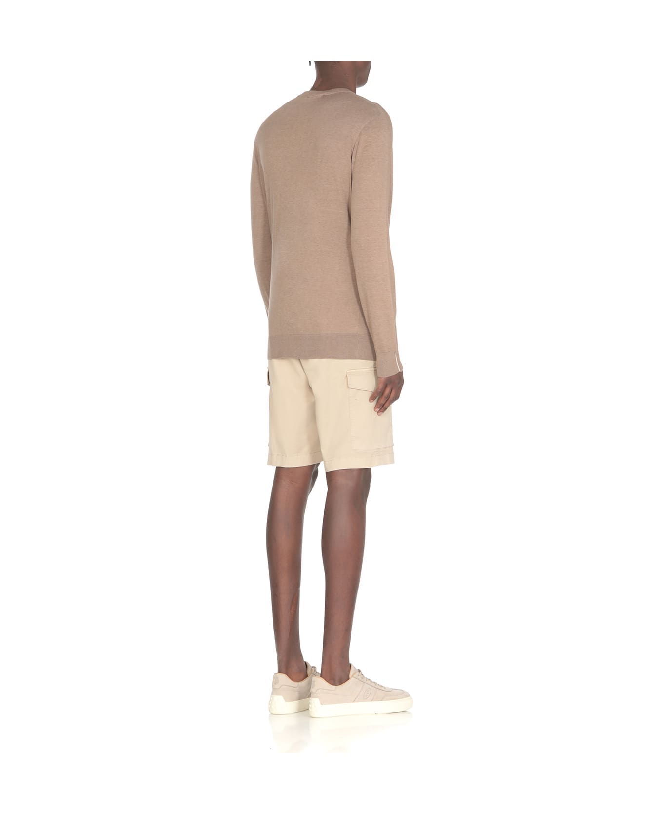 Peserico Silk And Cotton Sweater - Beige