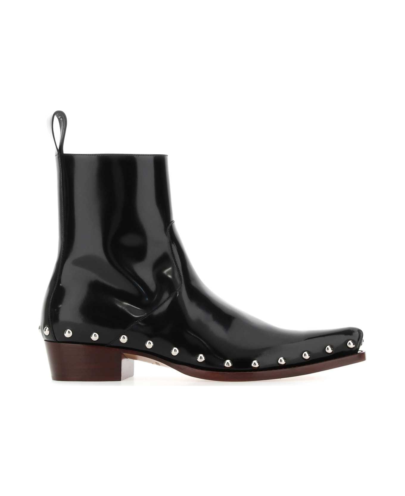 Bottega Veneta Black Leather Ripley Ankle Boots - 1118 ブーツ