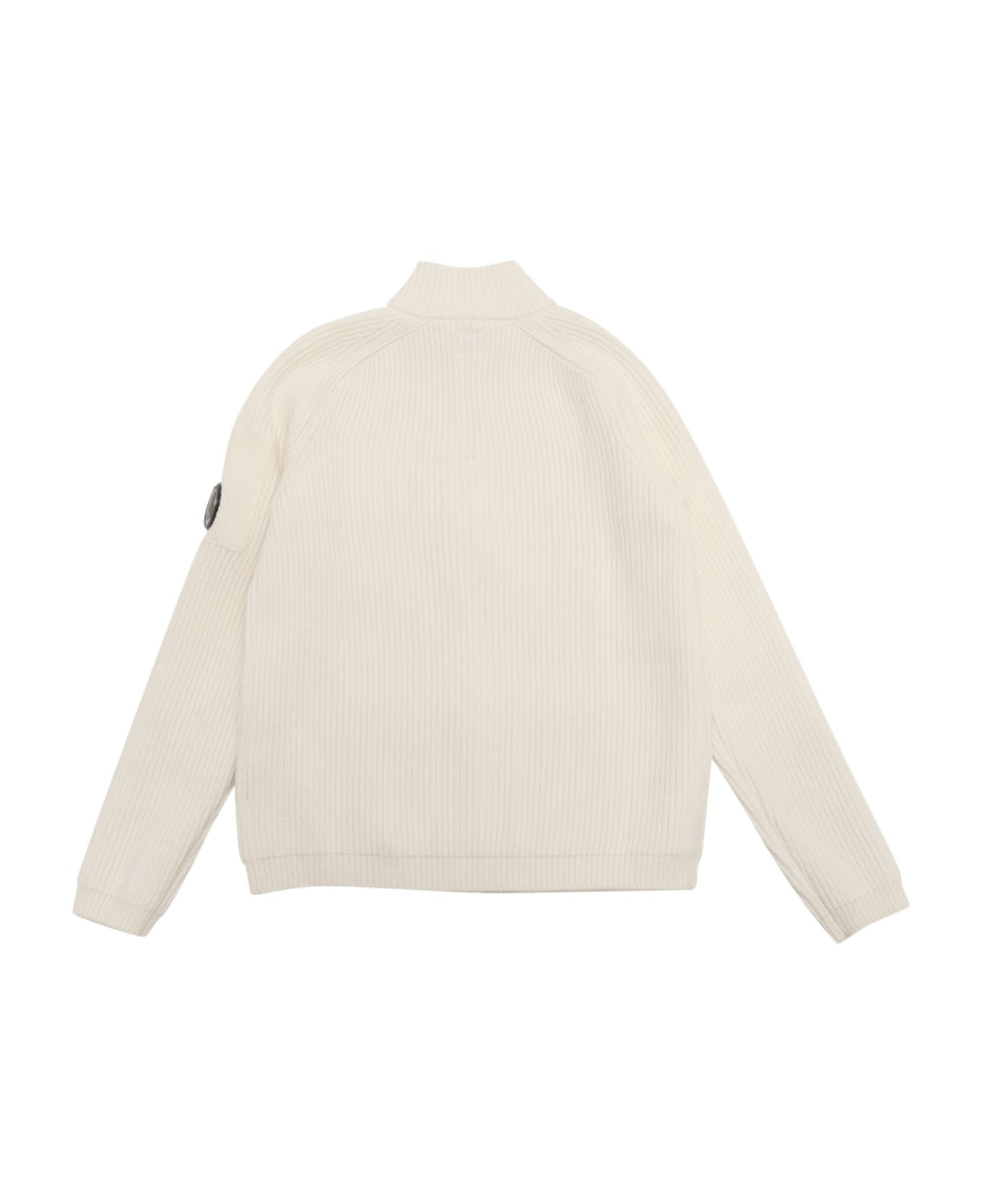 C.P. Company Undersixteen Zipped Sweater - WHITE