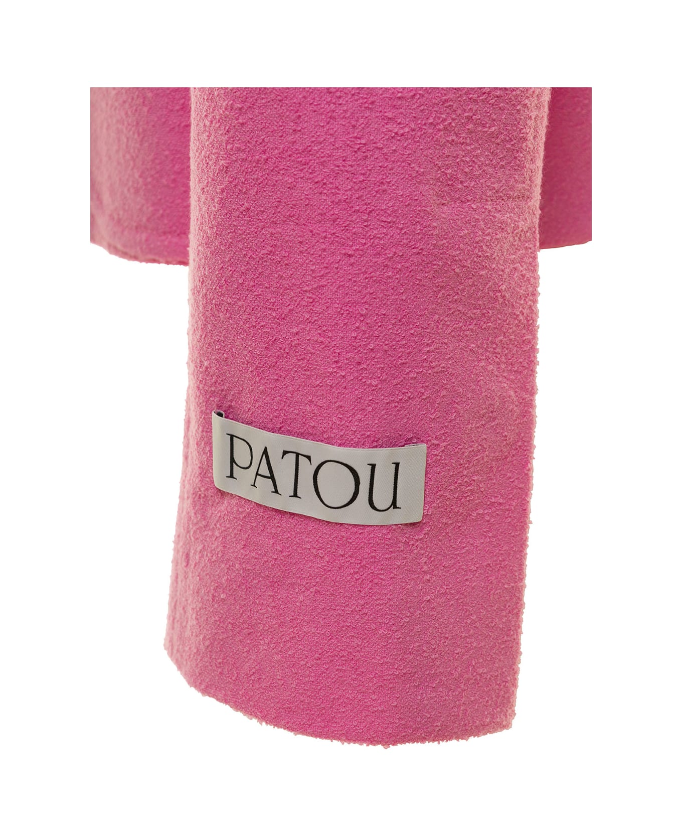 Patou Pink Jacket With Branded Buttons In Cotton Blend Tweed Woman - Pink