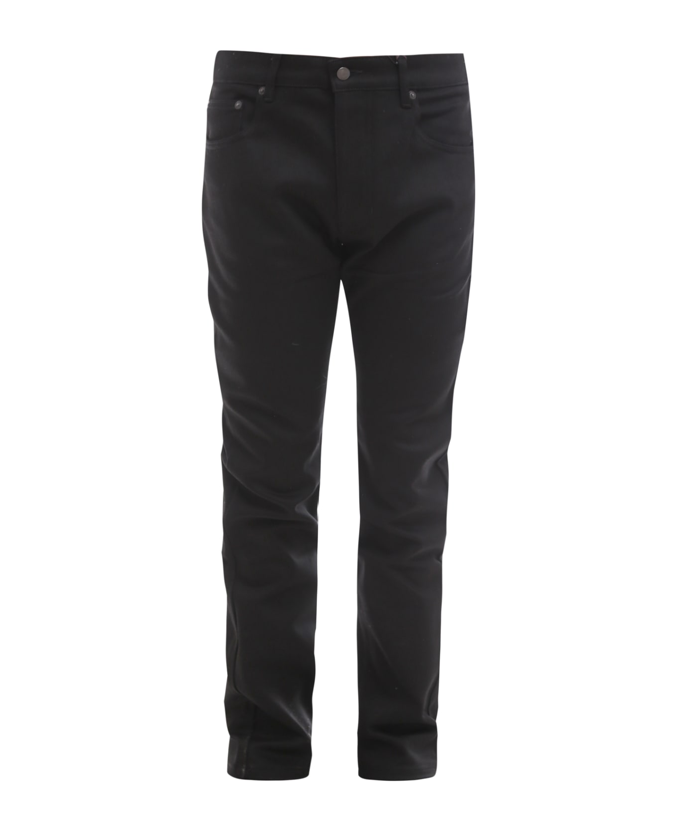 Ami Alexandre Mattiussi High Rise Straight Leg Zip Fly Jeans - Black