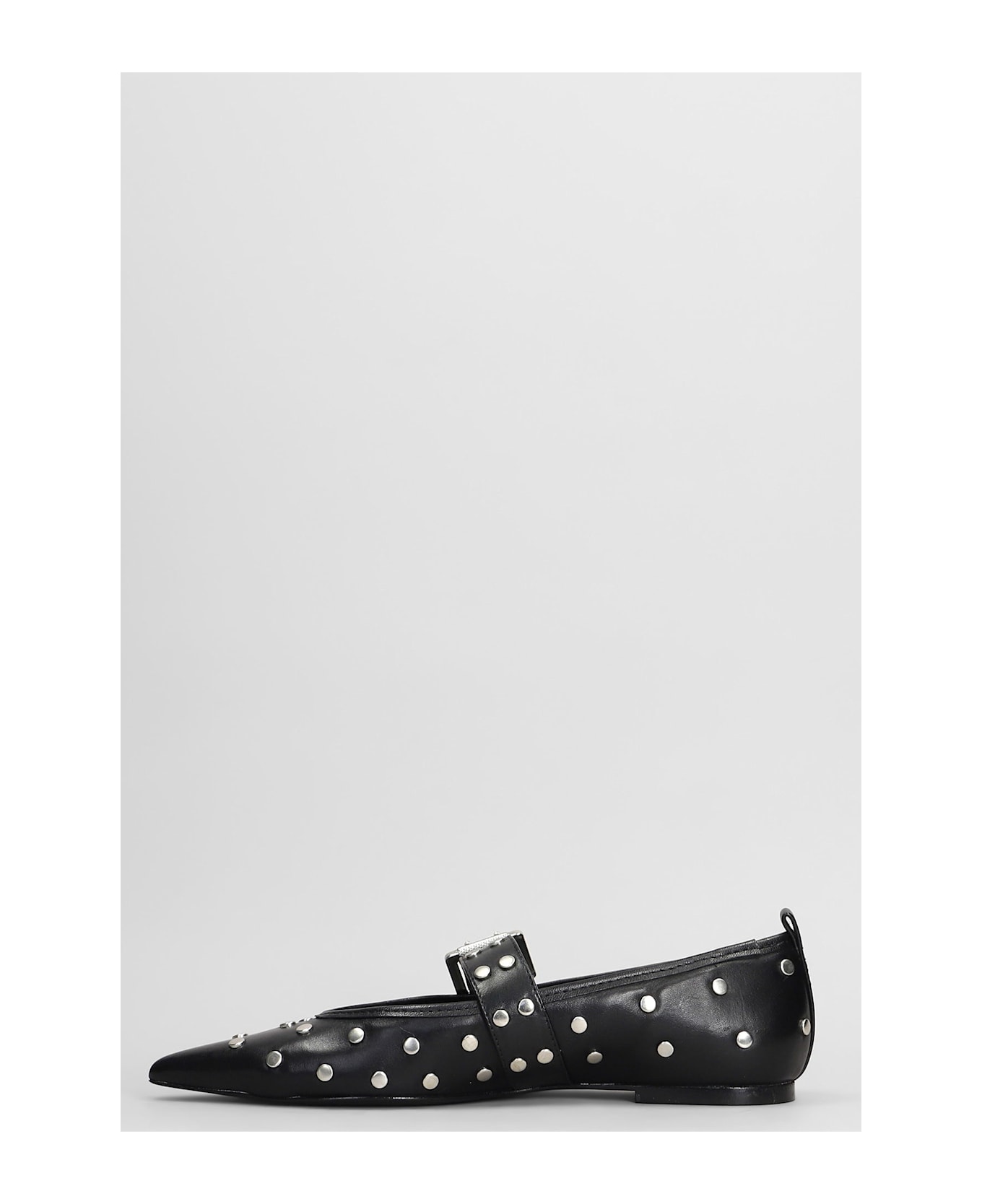 Schutz Ballet Flats In Black Leather - black