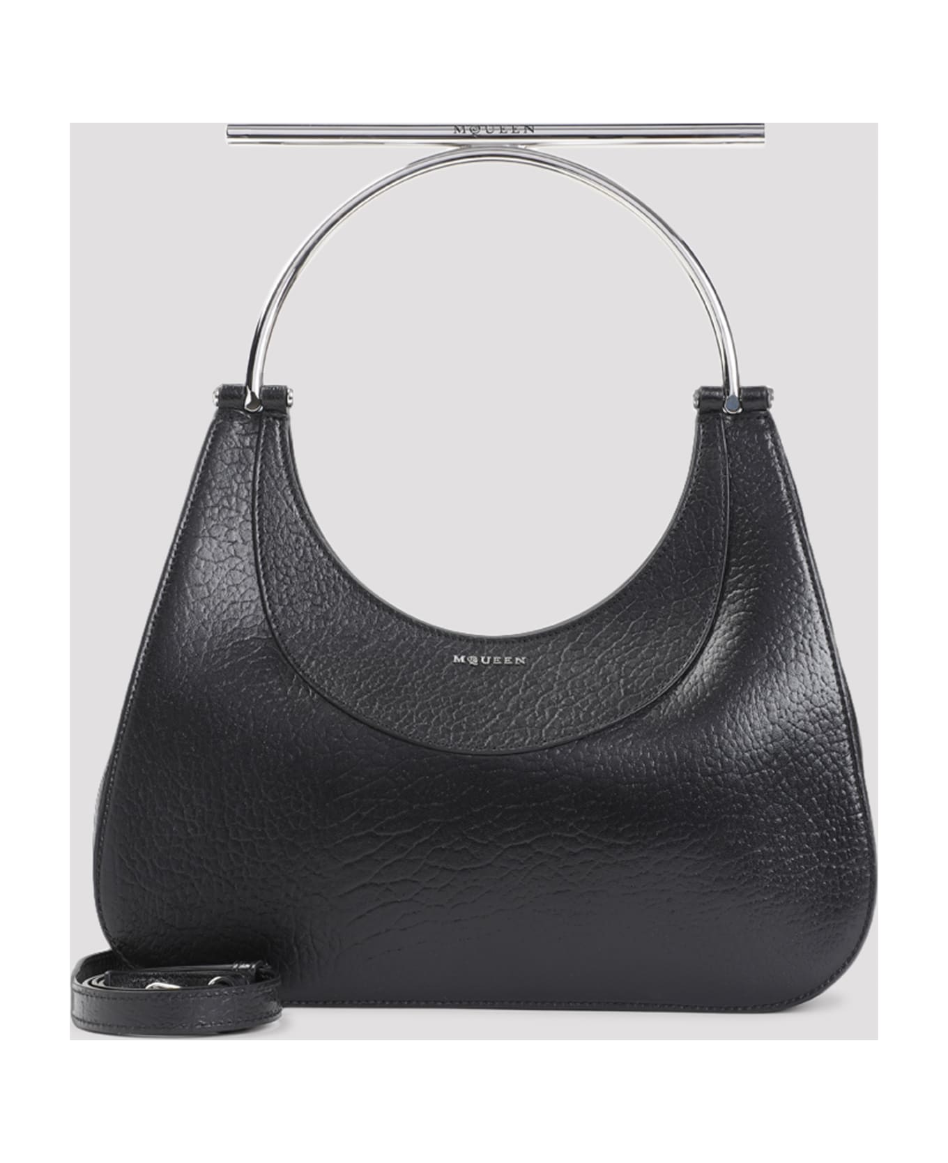 Alexander McQueen Cross Bar Handbag - Black Silver