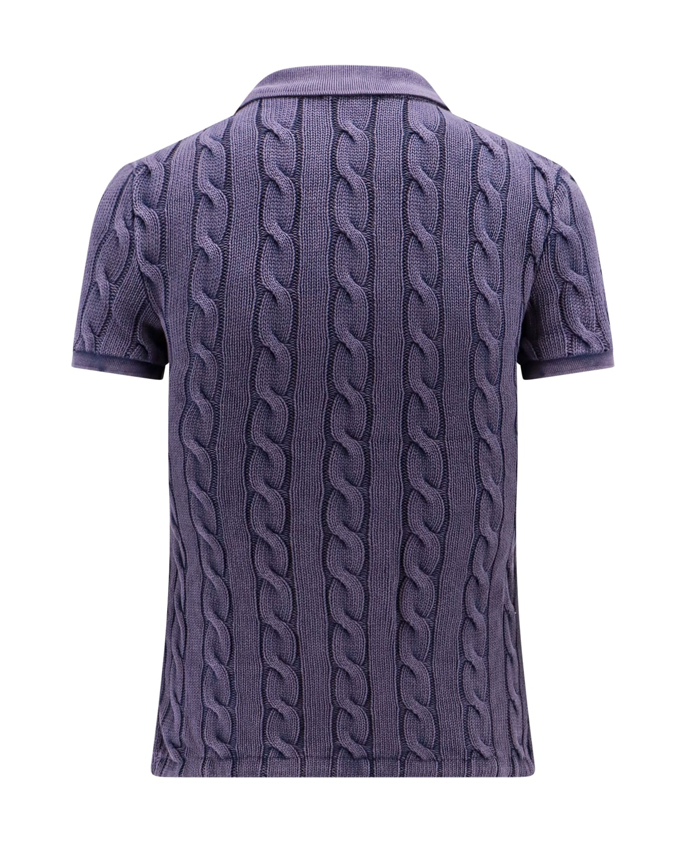 Polo Ralph Lauren Logo Embroidery Braided Polo Shirt - Blue
