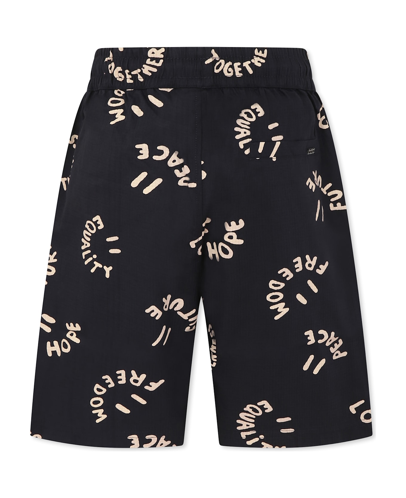 Molo Blue Shorts For Boy With Smiley - Blue