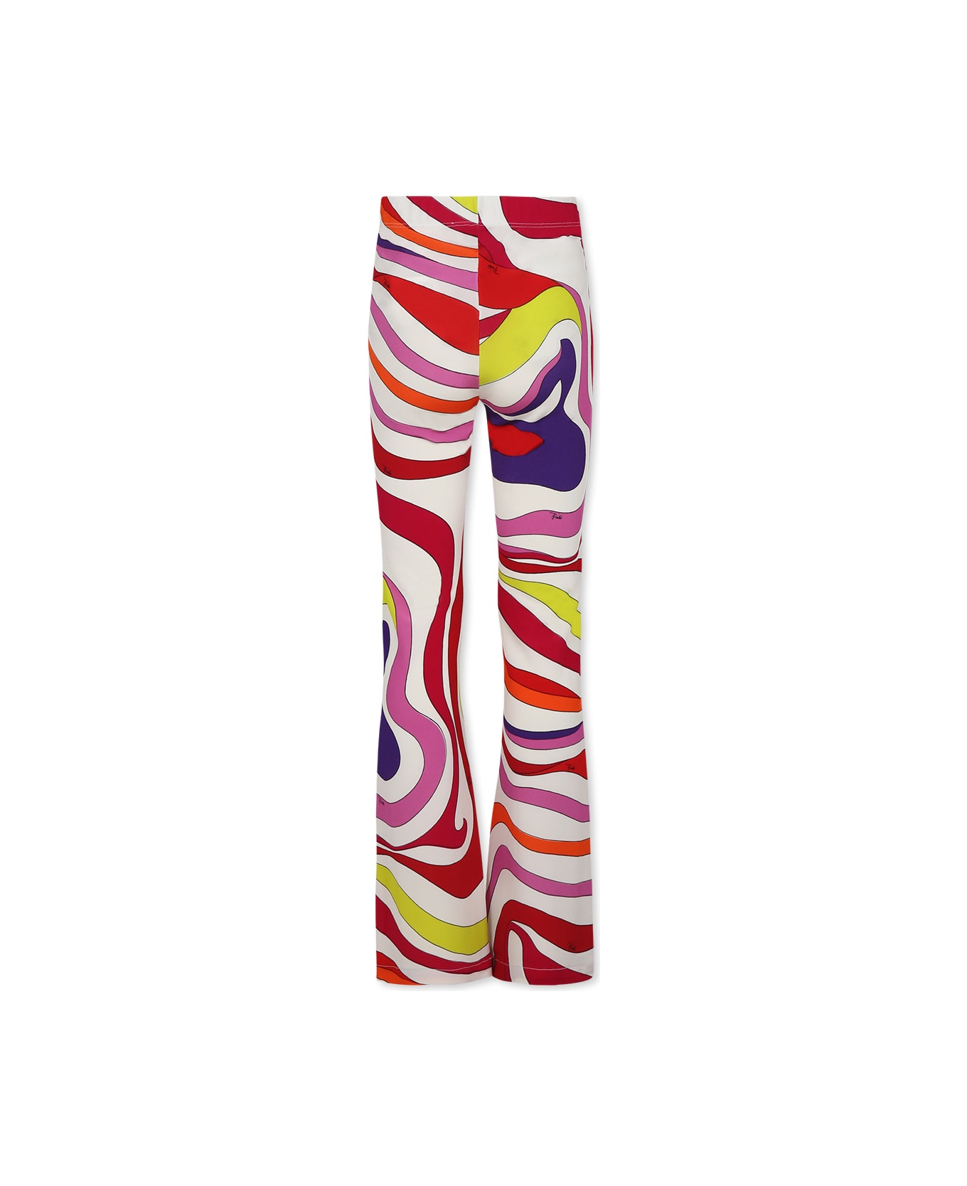 Pucci Multicolor Trousers For Girl With Marble Print - Multicolor