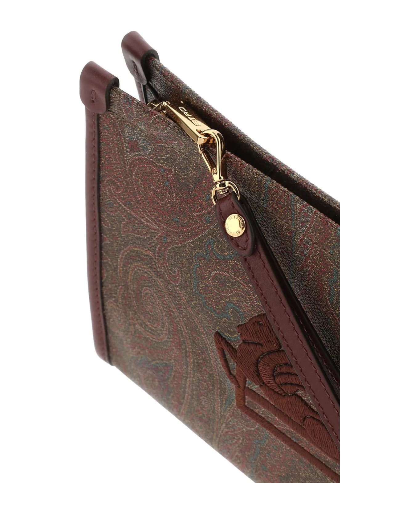 Etro Printed Fabric Pouch - Red