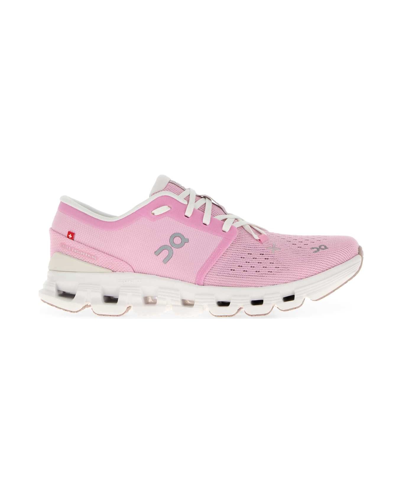 ON Pink Fabric Cloud X 4 Sneakers - PETALSAND