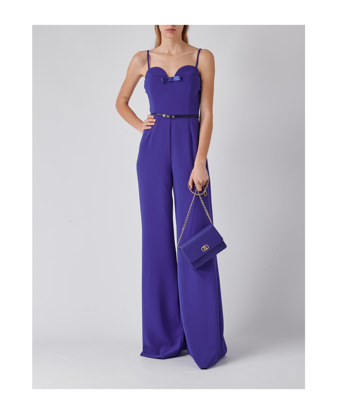 Elisabetta Franchi Poliester Jump Suit - INDACO ボトムス