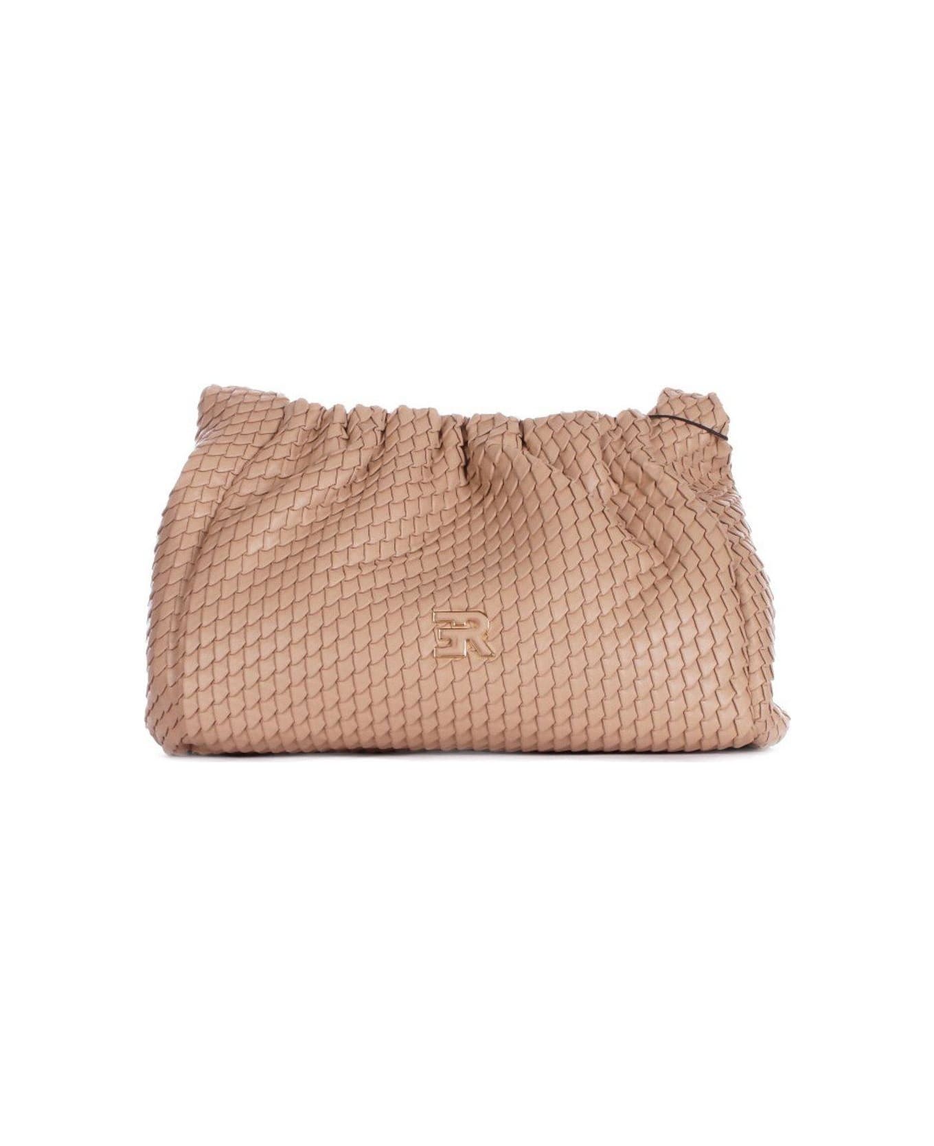 Ermanno Firenze Logo Embossed Hobo Bag - Sand