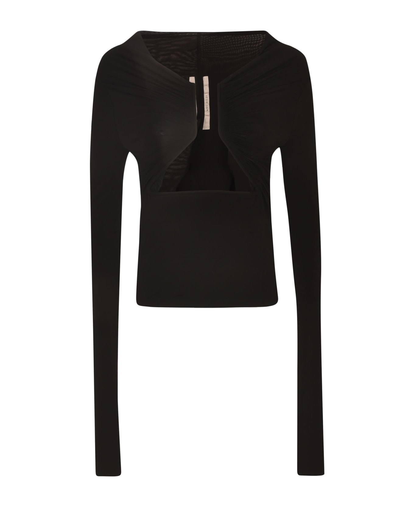 Rick Owens Cut-out Detail Long-sleeved Top - Black