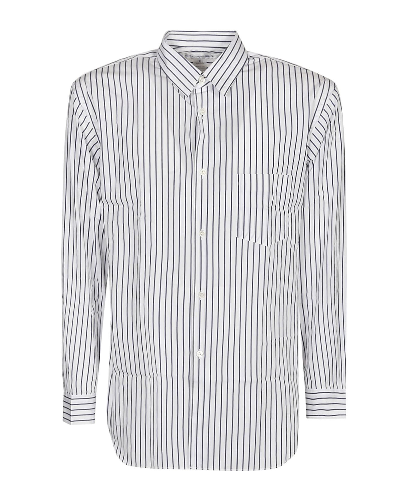 Comme des Garçons Patched Pocket Striped Shirt - .