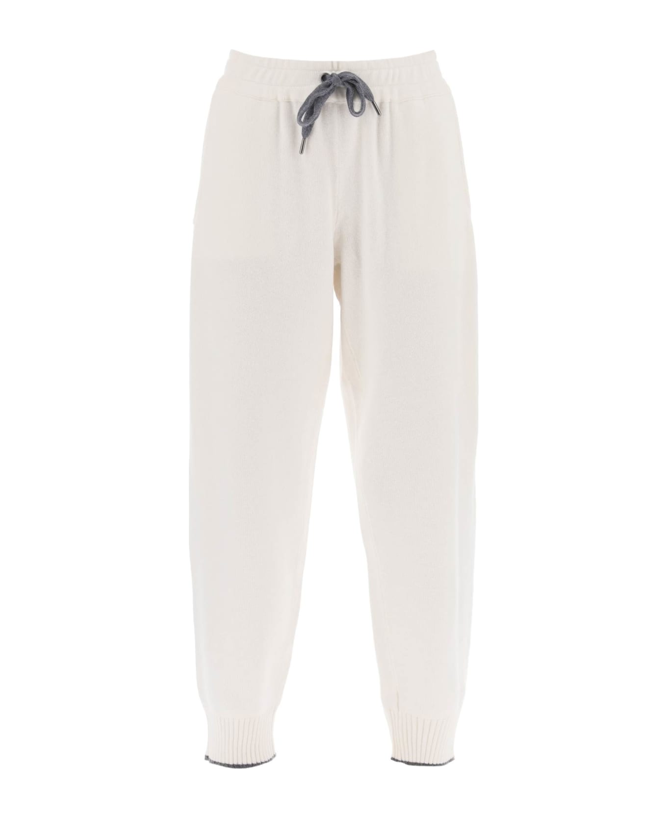 Brunello Cucinelli Cashmere Jogging Pants - White