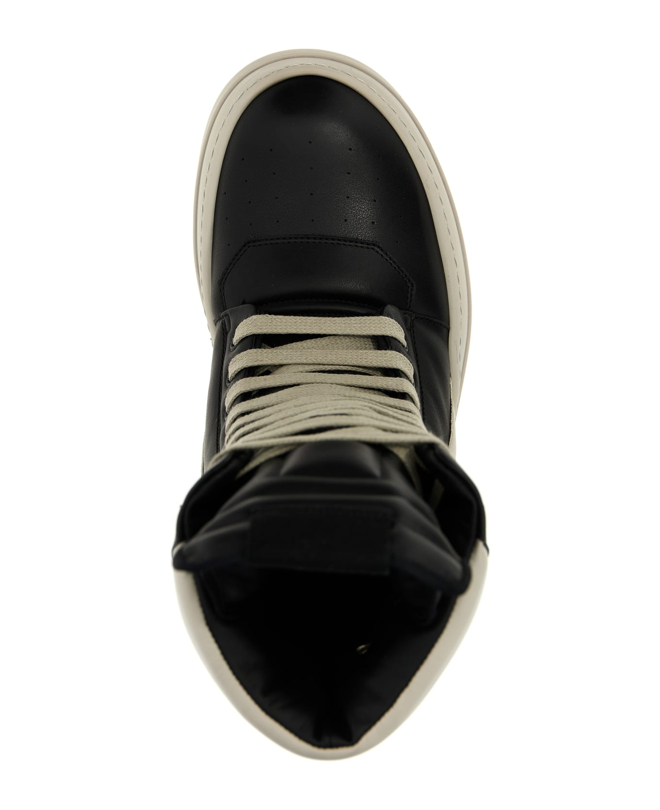 Rick Owens 'mega Geobaskets' Sneakers - White/Black