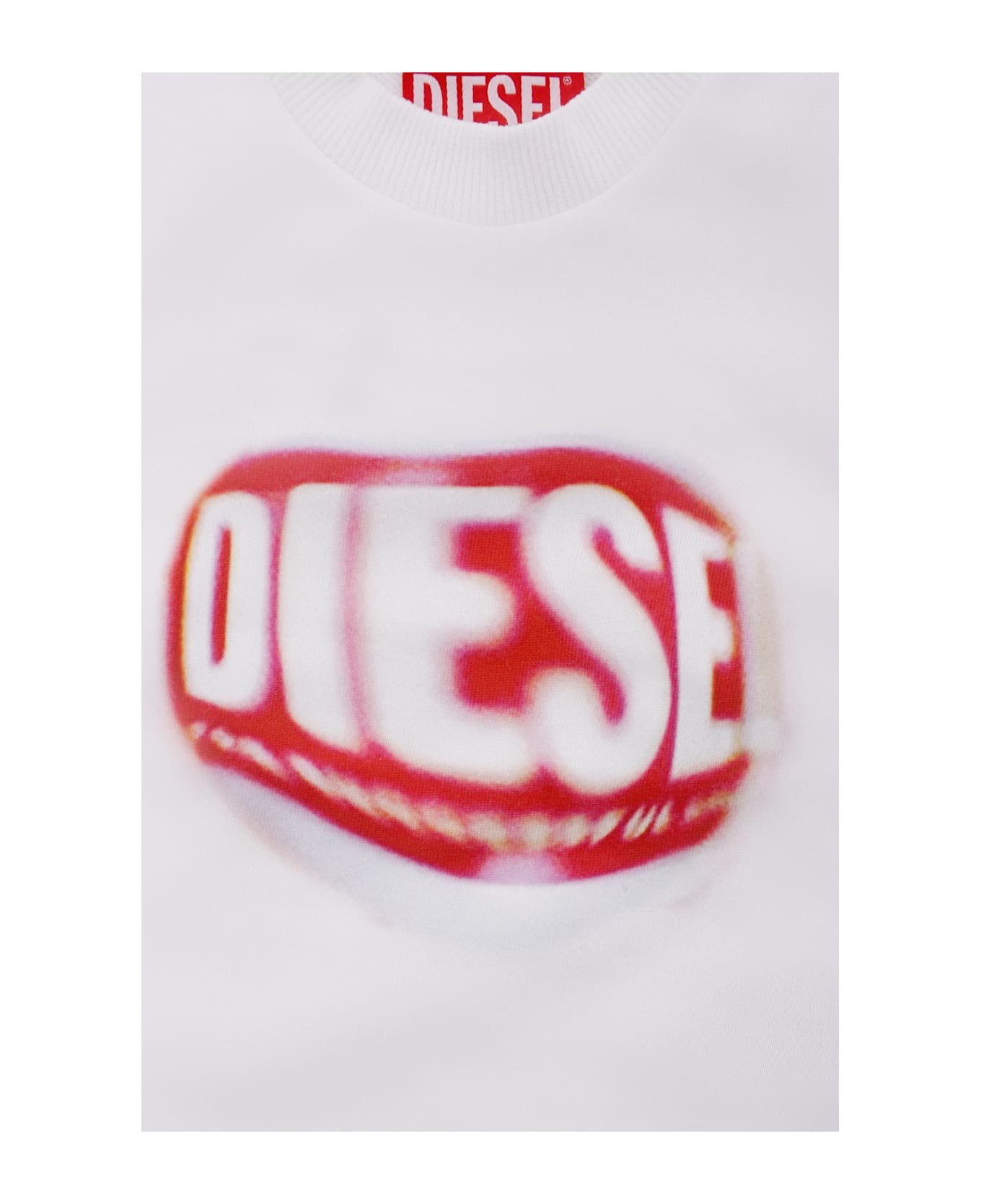 Diesel White Sweatshirt For Baby Boy With Logo - White
