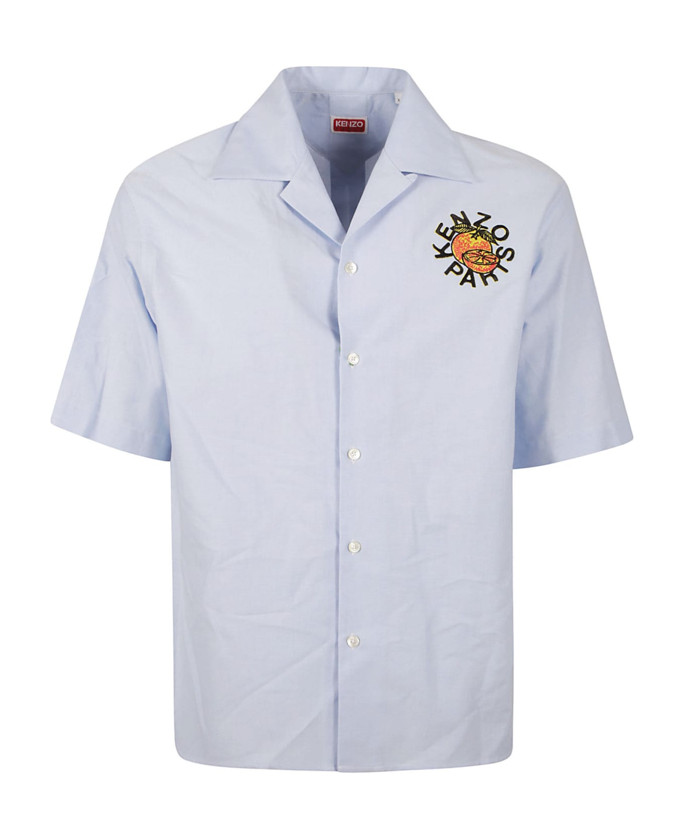 Kenzo Orange Ss Shirt - Sky Blue シャツ