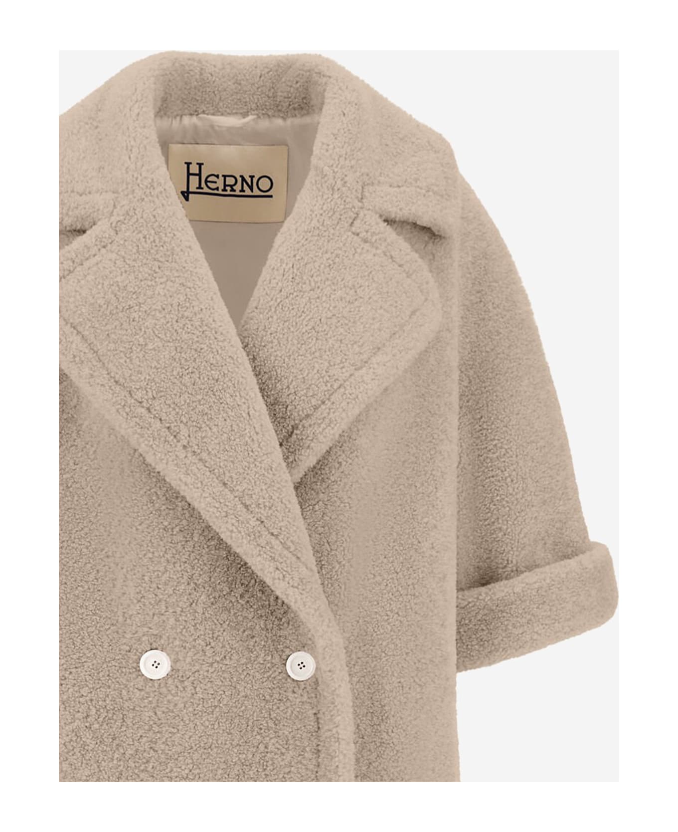 Herno Shearling Coat - Beige