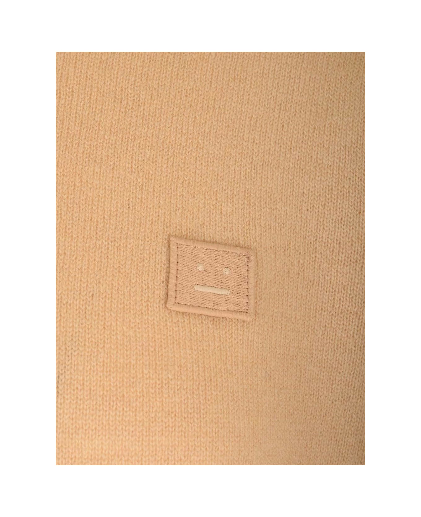 Acne Studios Face Logo Patch Crewneck Sweater - Beige